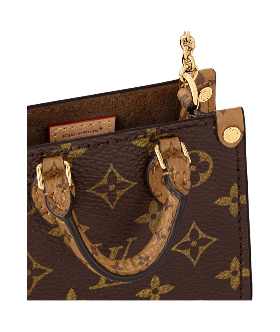 LOUIS VUITTON Коричневая кожаная сумка через плечо, фото 5