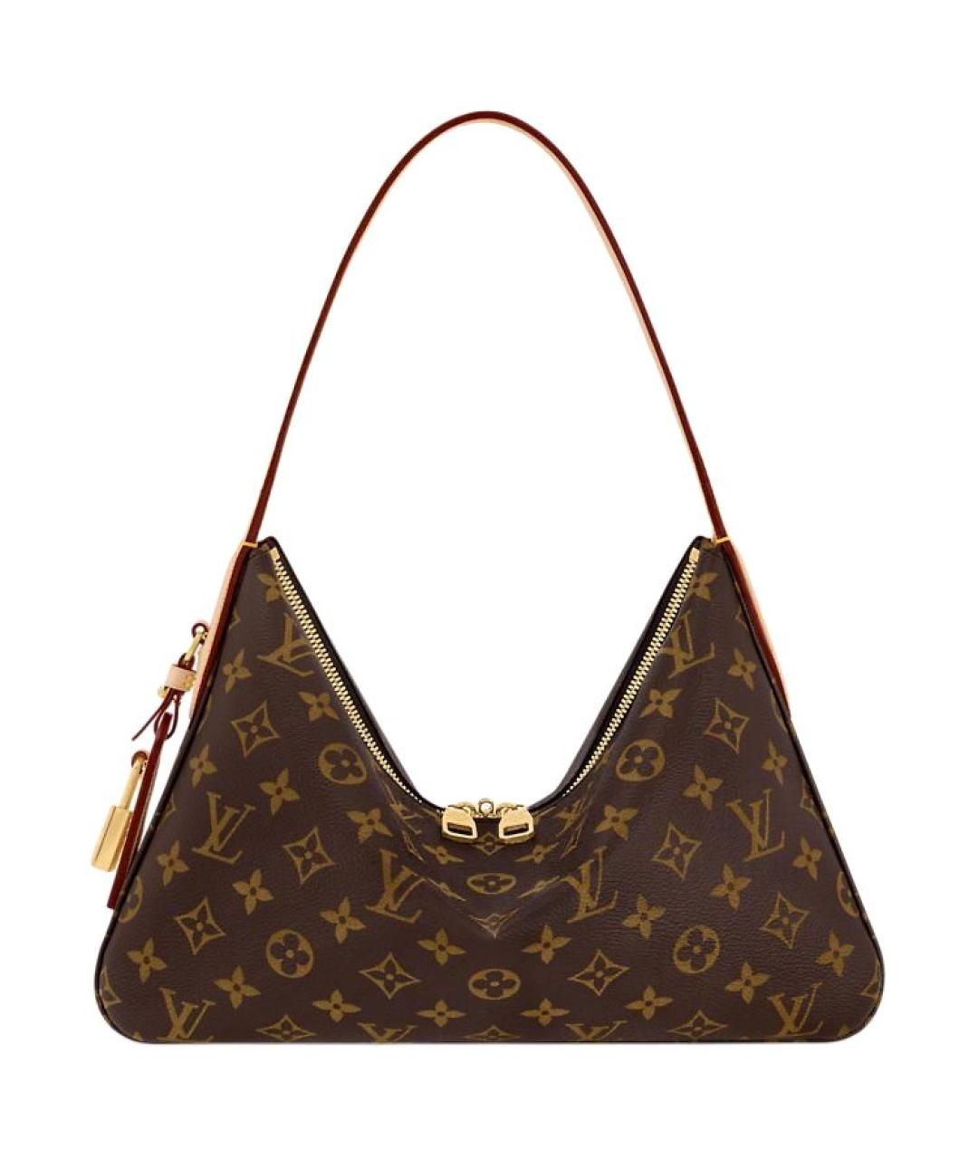 LOUIS VUITTON Коричневая кожаная сумка через плечо, фото 1