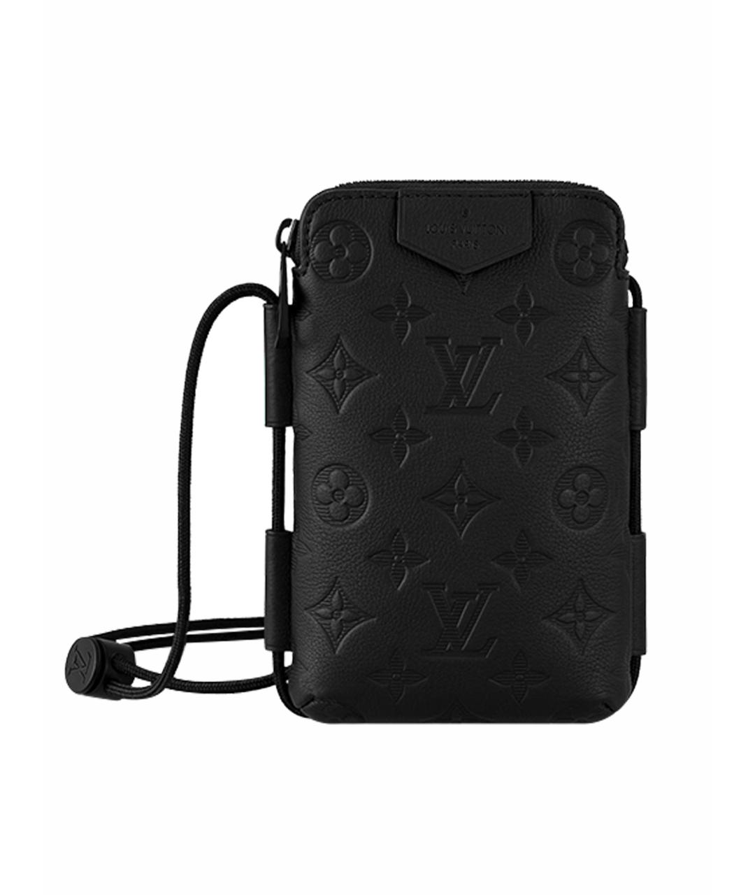 LOUIS VUITTON Черная кожаная сумка через плечо, фото 1