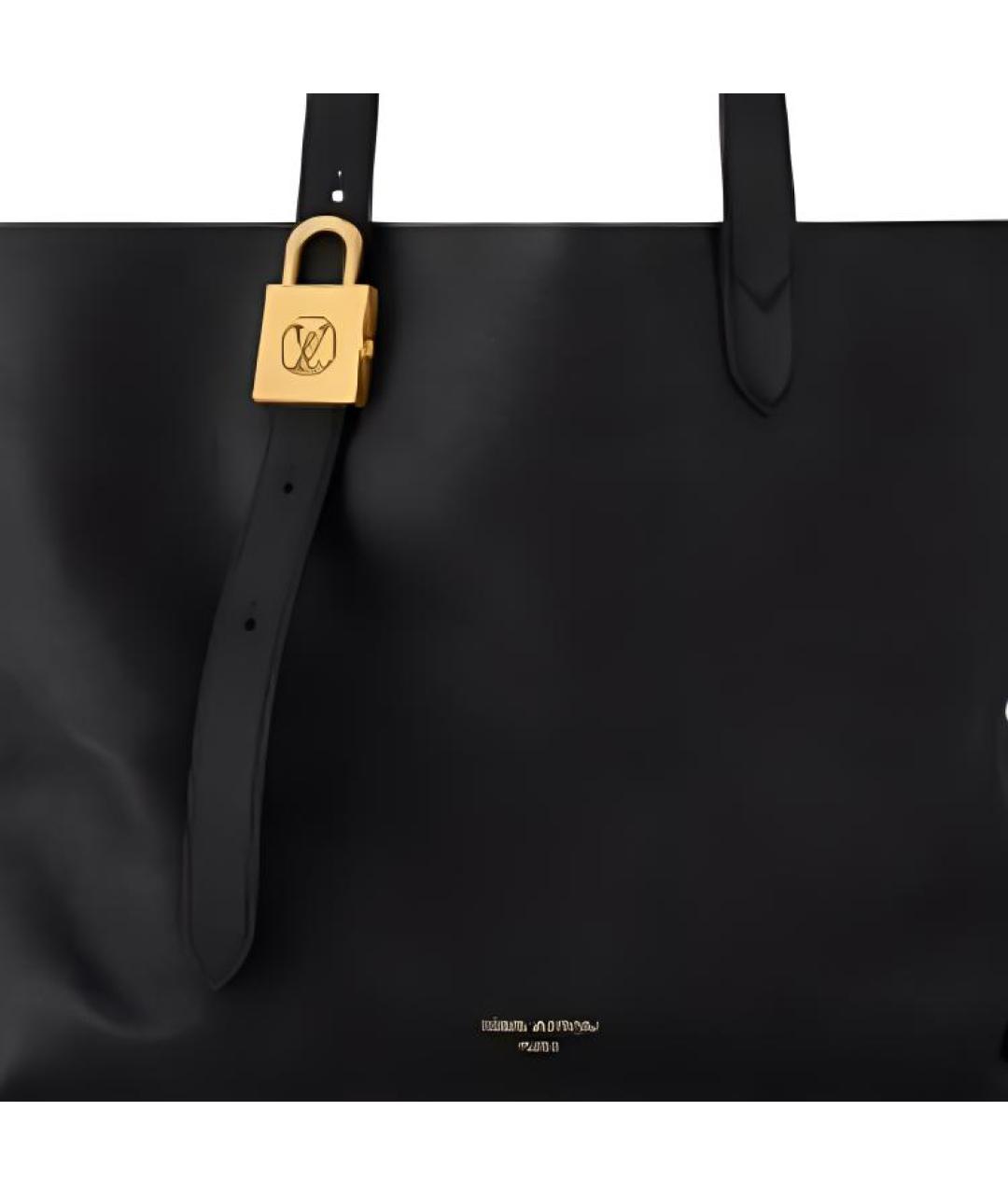 LOUIS VUITTON Черная кожаная сумка через плечо, фото 2