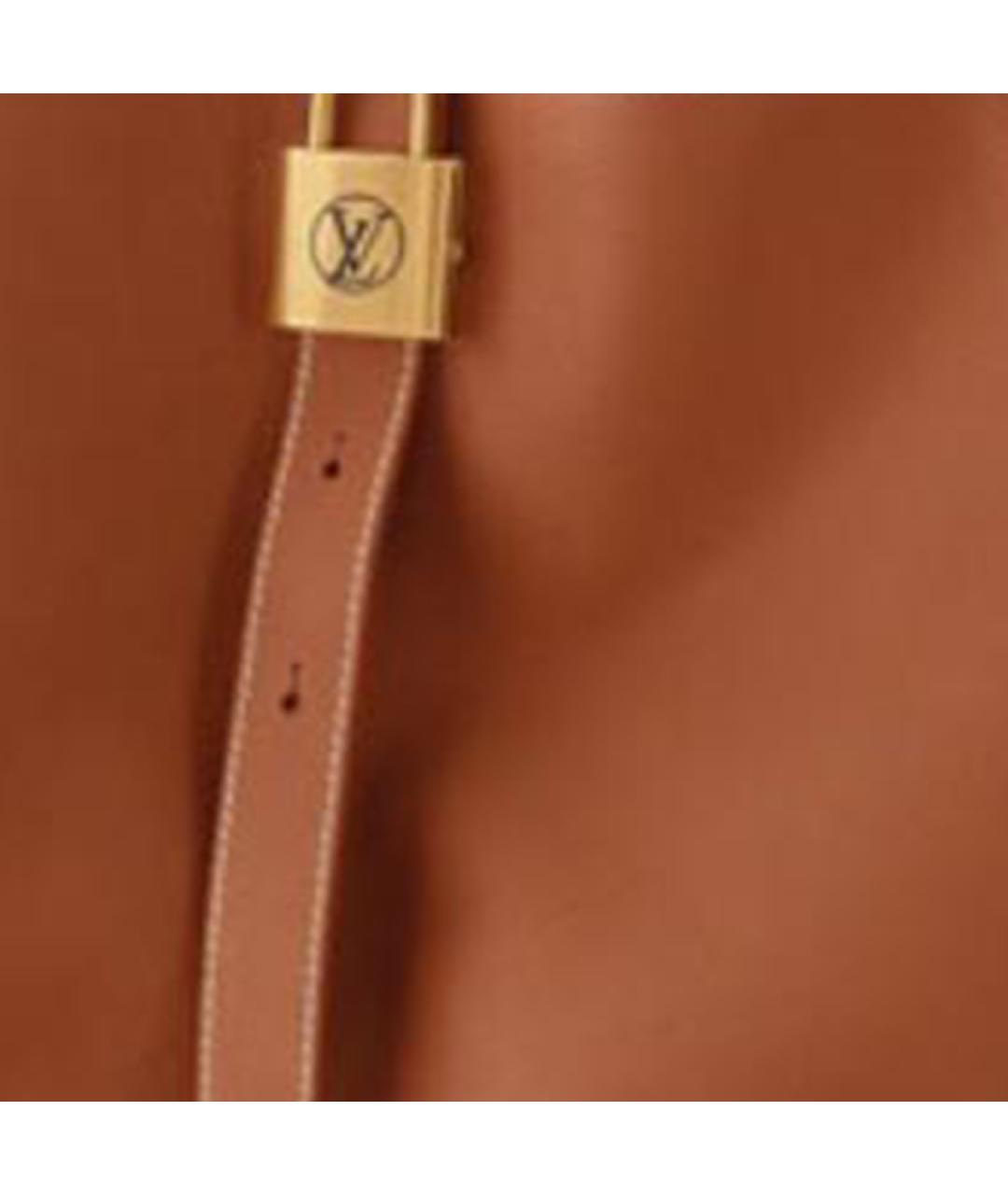 LOUIS VUITTON Коричневая кожаная сумка через плечо, фото 4