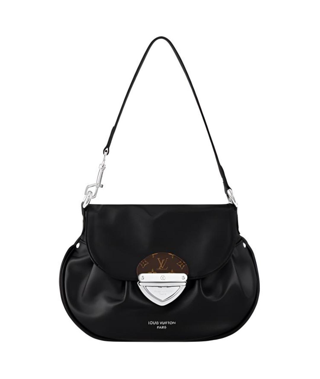 LOUIS VUITTON Черная кожаная сумка через плечо, фото 1