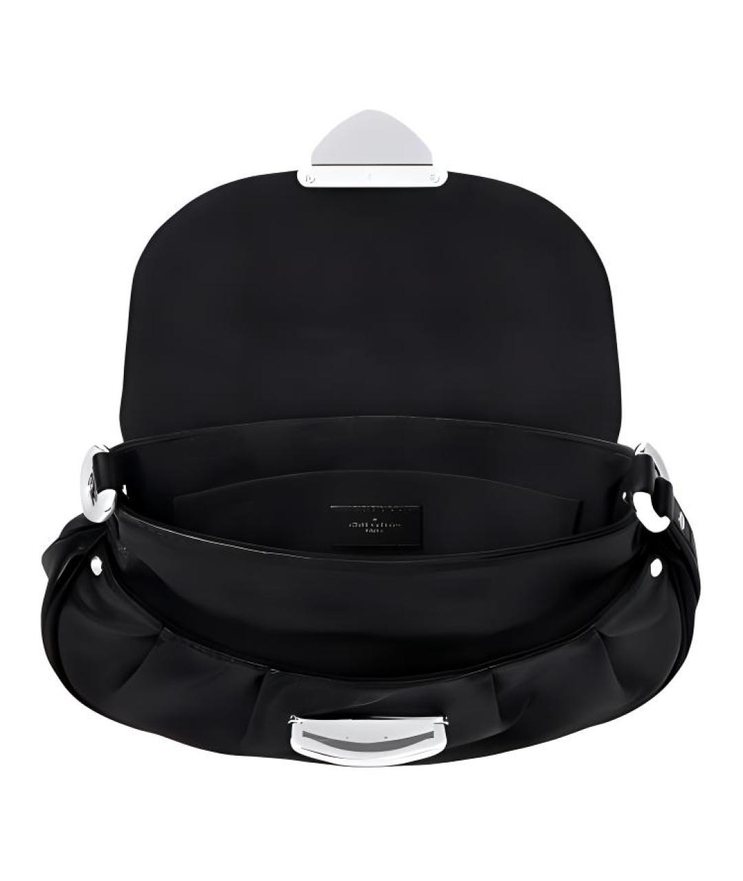 LOUIS VUITTON Черная кожаная сумка через плечо, фото 3