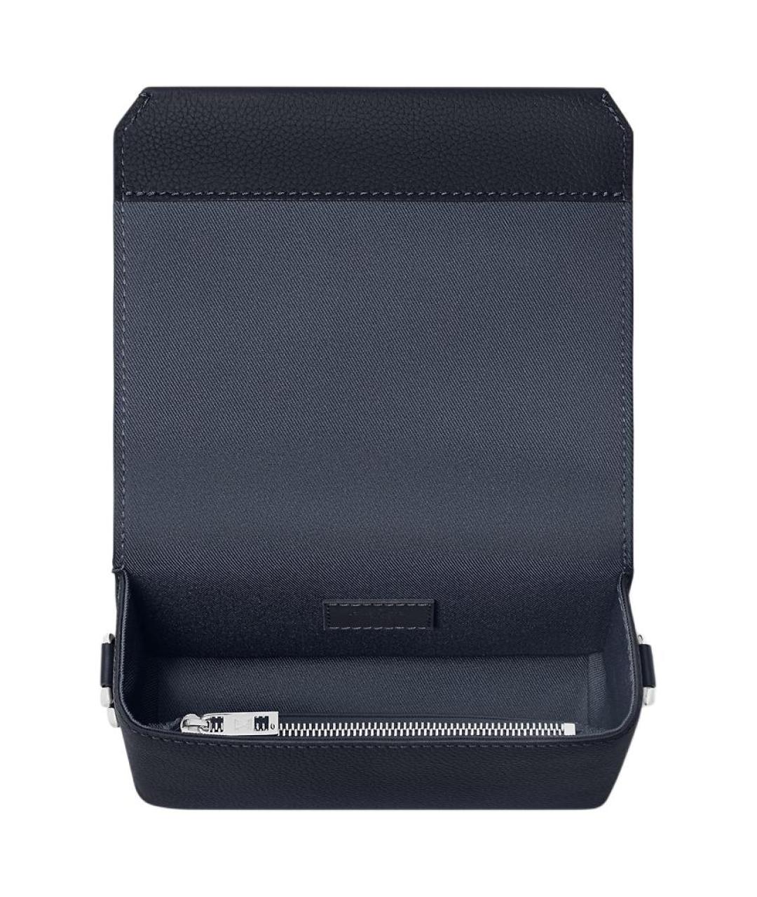 LOUIS VUITTON Темно-синяя кожаная сумка через плечо, фото 3