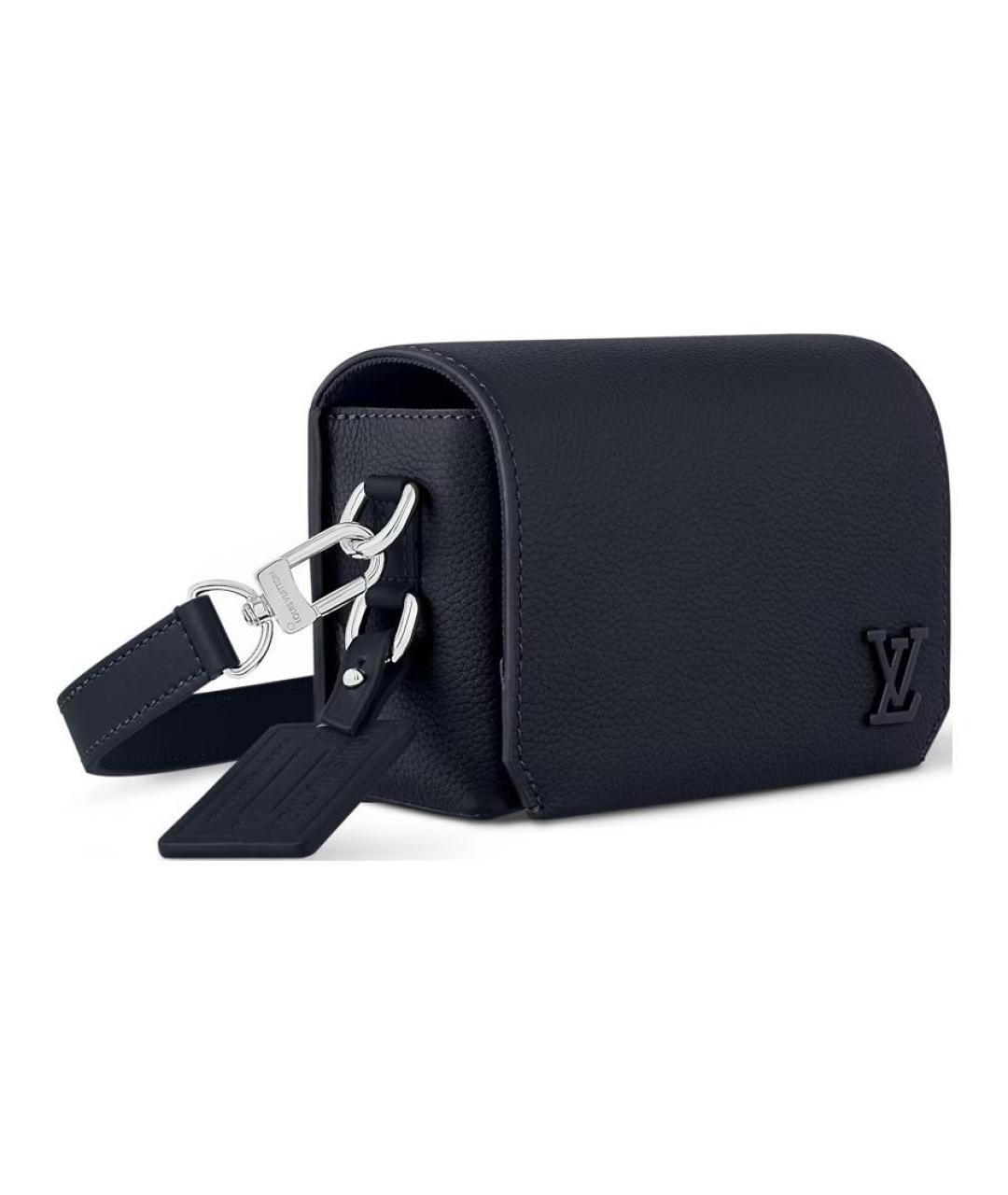LOUIS VUITTON Темно-синяя кожаная сумка через плечо, фото 2
