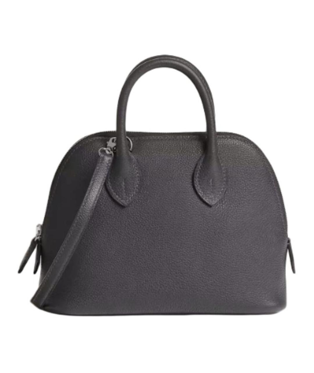 HERMES Черная кожаная сумка через плечо, фото 1