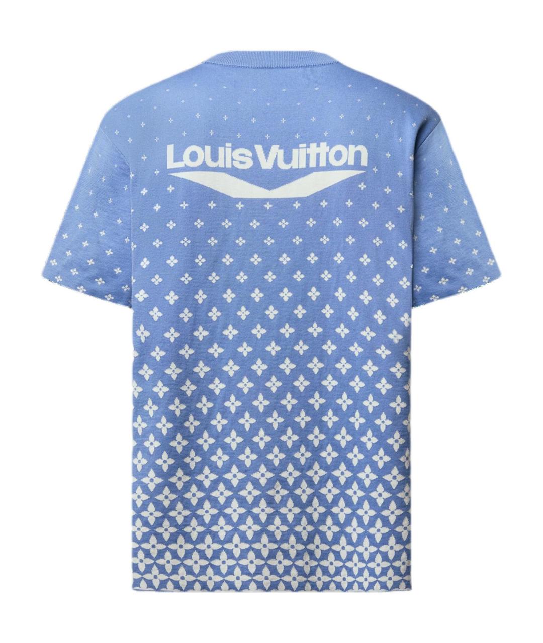 LOUIS VUITTON Синяя хлопковая футболка, фото 2