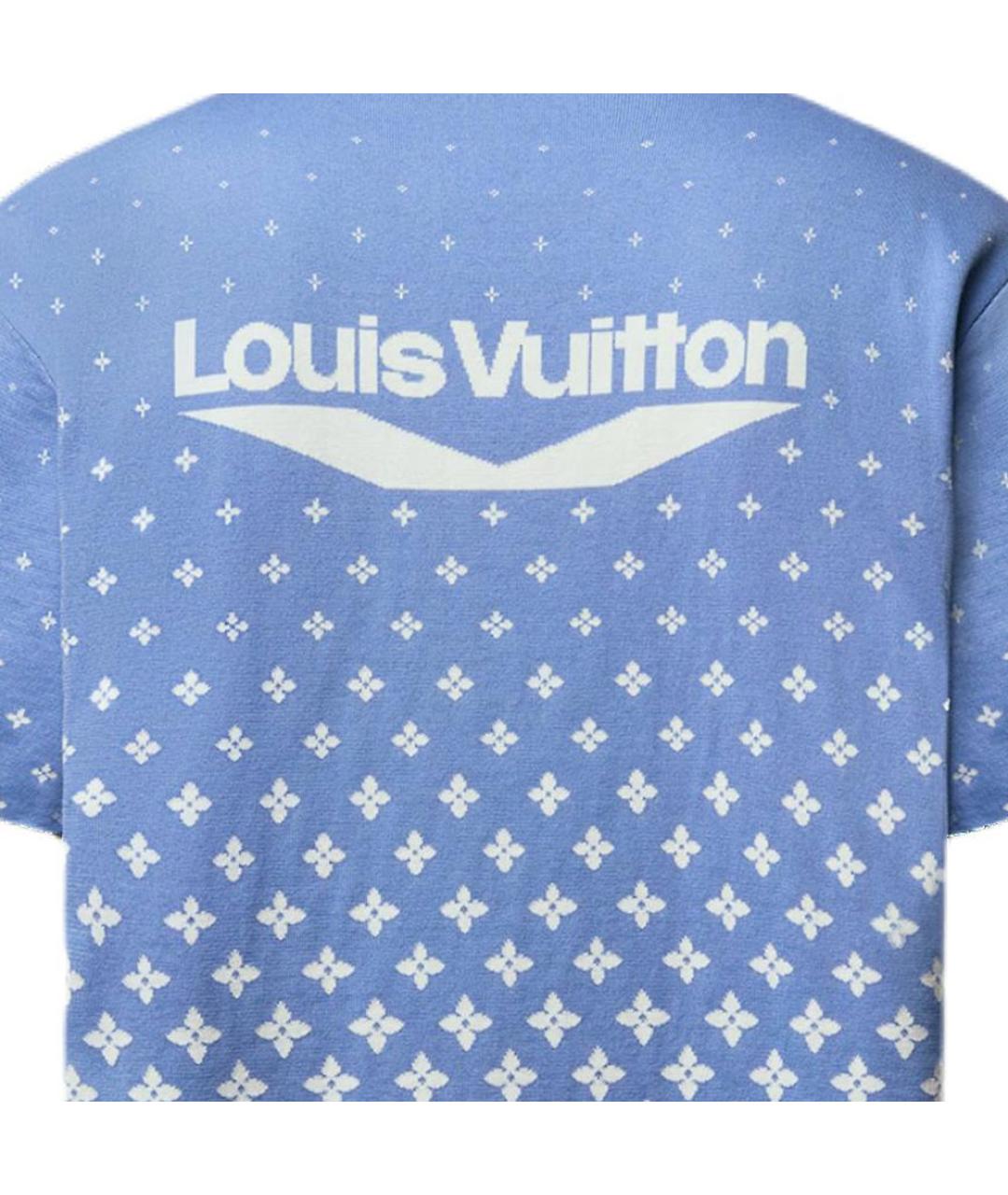 LOUIS VUITTON Синяя хлопковая футболка, фото 4
