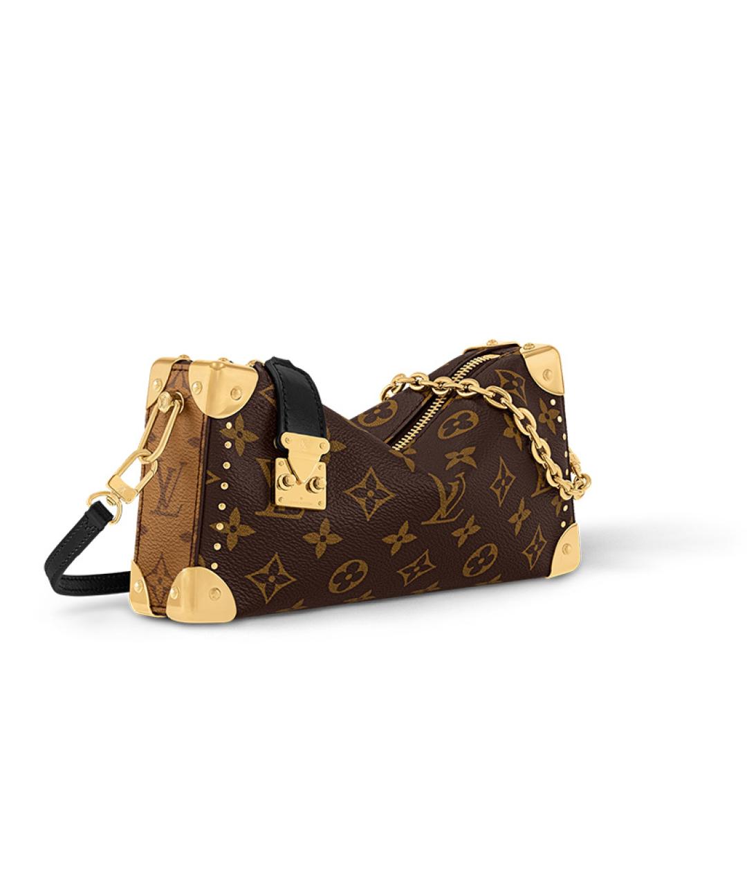 LOUIS VUITTON Коричневая кожаная сумка через плечо, фото 2