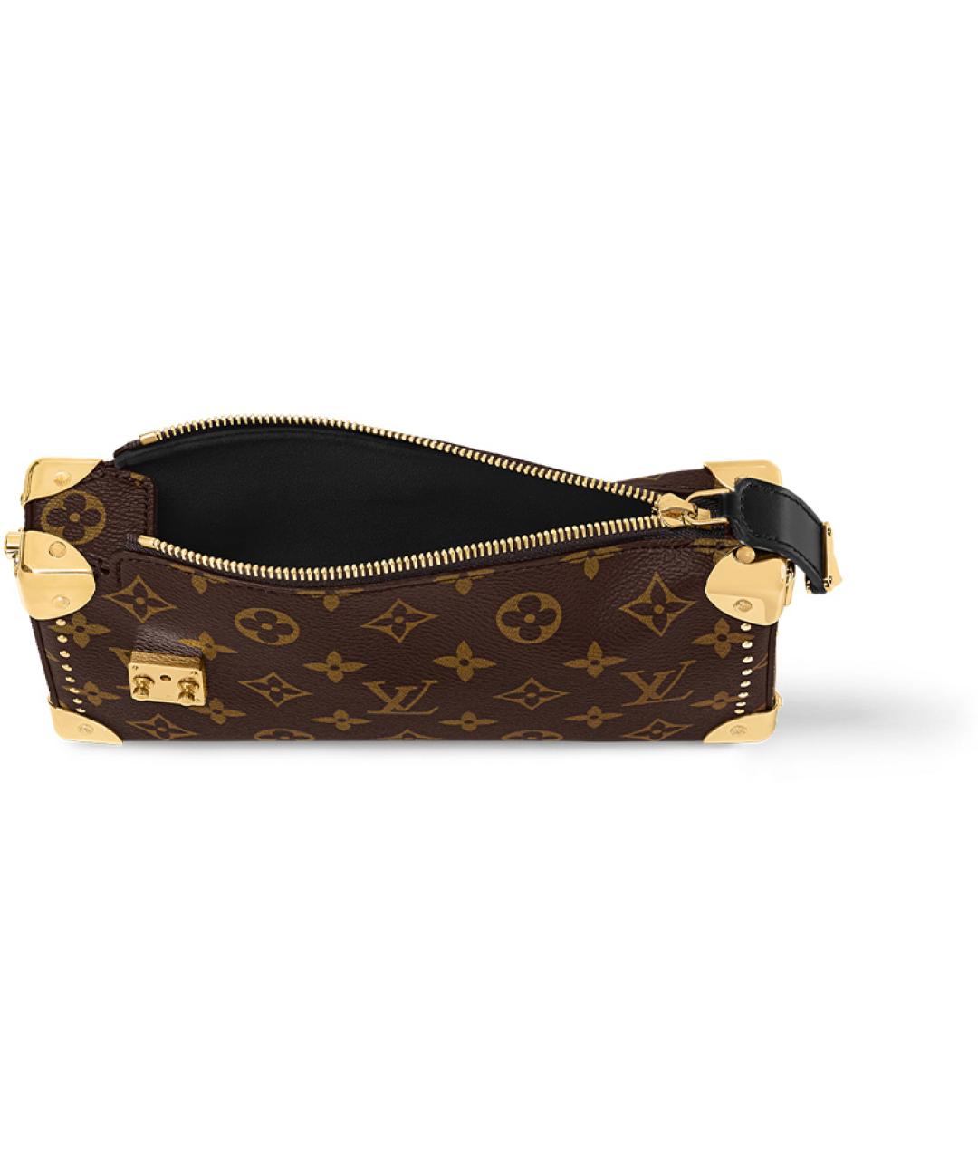 LOUIS VUITTON Коричневая кожаная сумка через плечо, фото 4