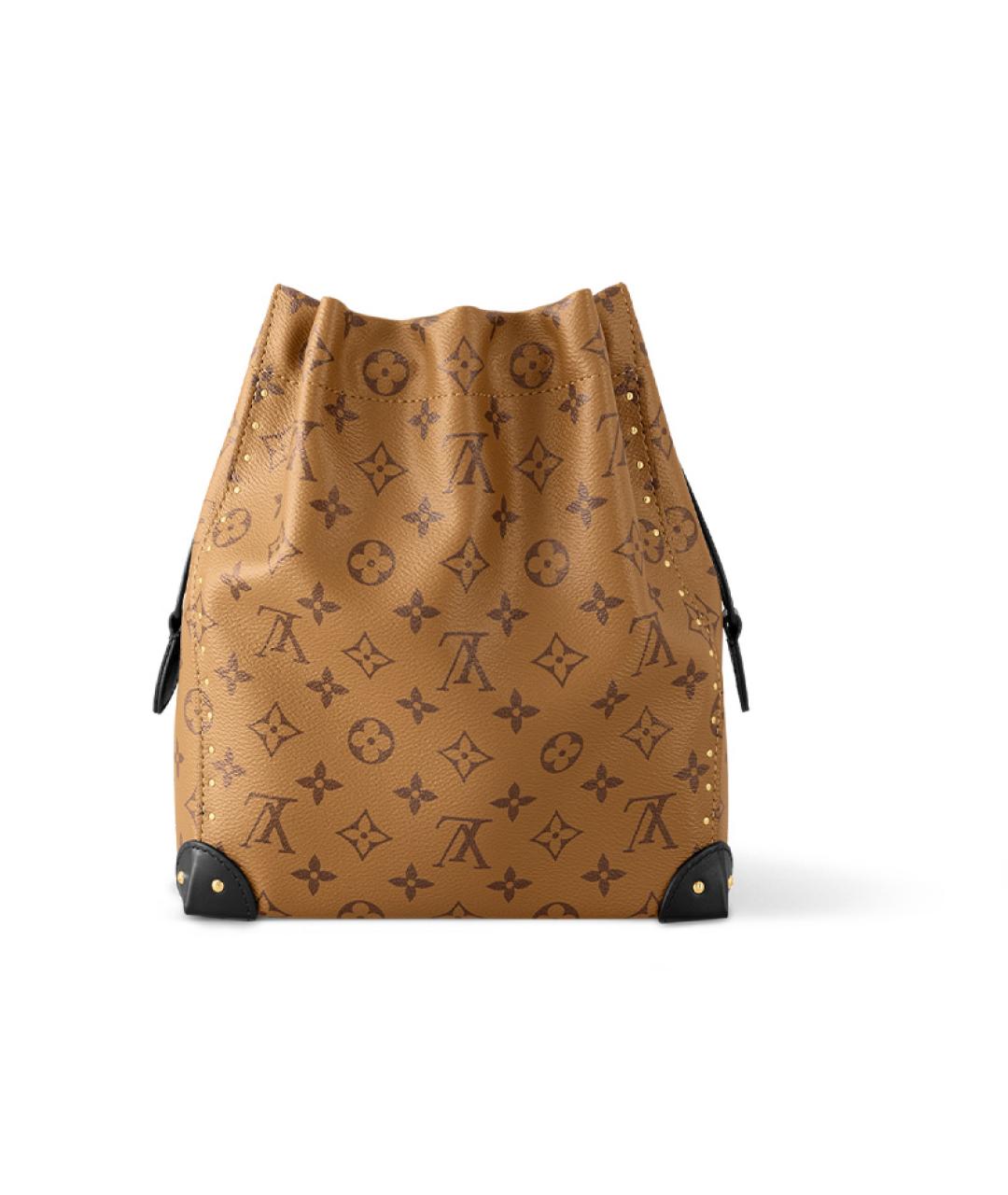 LOUIS VUITTON Коричневая кожаная сумка через плечо, фото 2