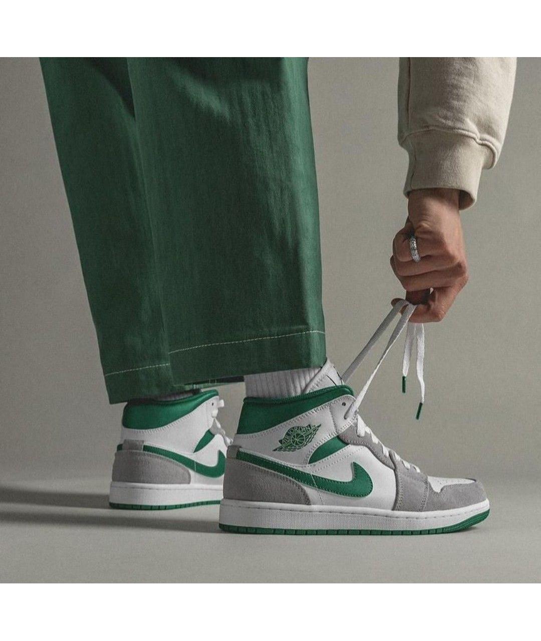 JORDAN Серые замшевые кроссовки, фото 5