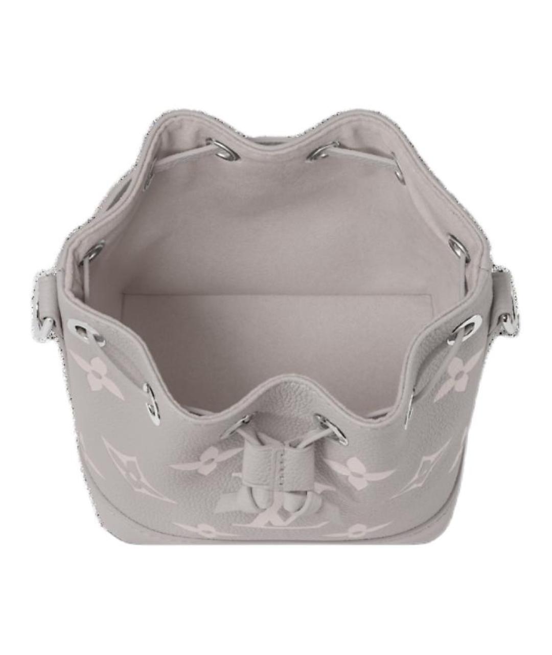 LOUIS VUITTON Серая кожаная сумка через плечо, фото 4