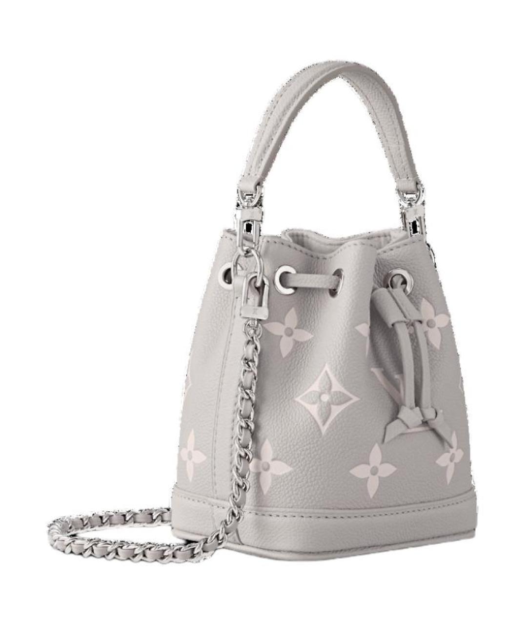 LOUIS VUITTON Серая кожаная сумка через плечо, фото 2