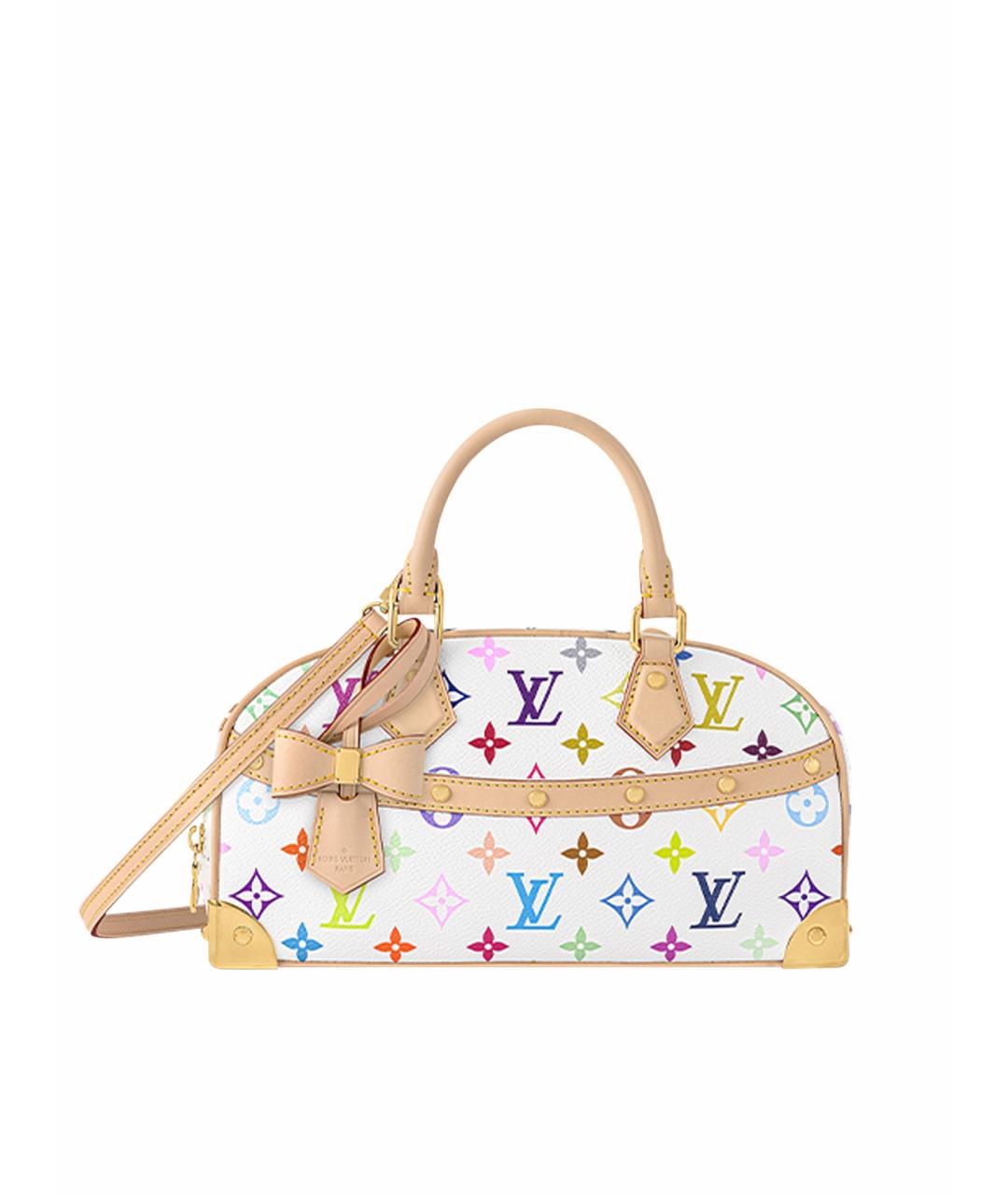 LOUIS VUITTON Белая кожаная сумка через плечо, фото 1