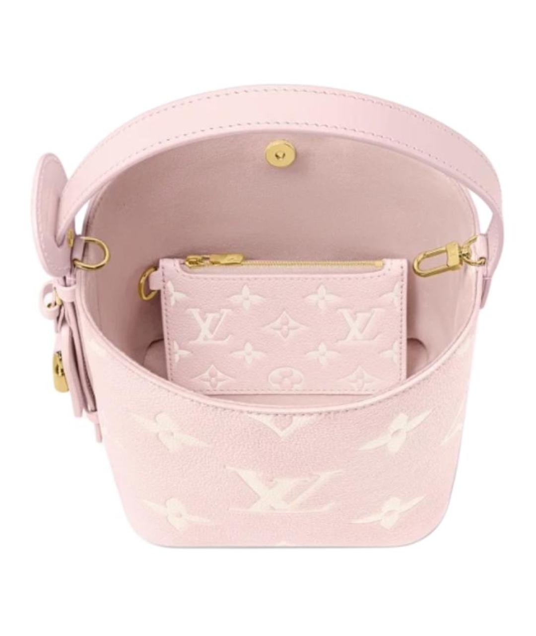 LOUIS VUITTON Розовая кожаная сумка через плечо, фото 3
