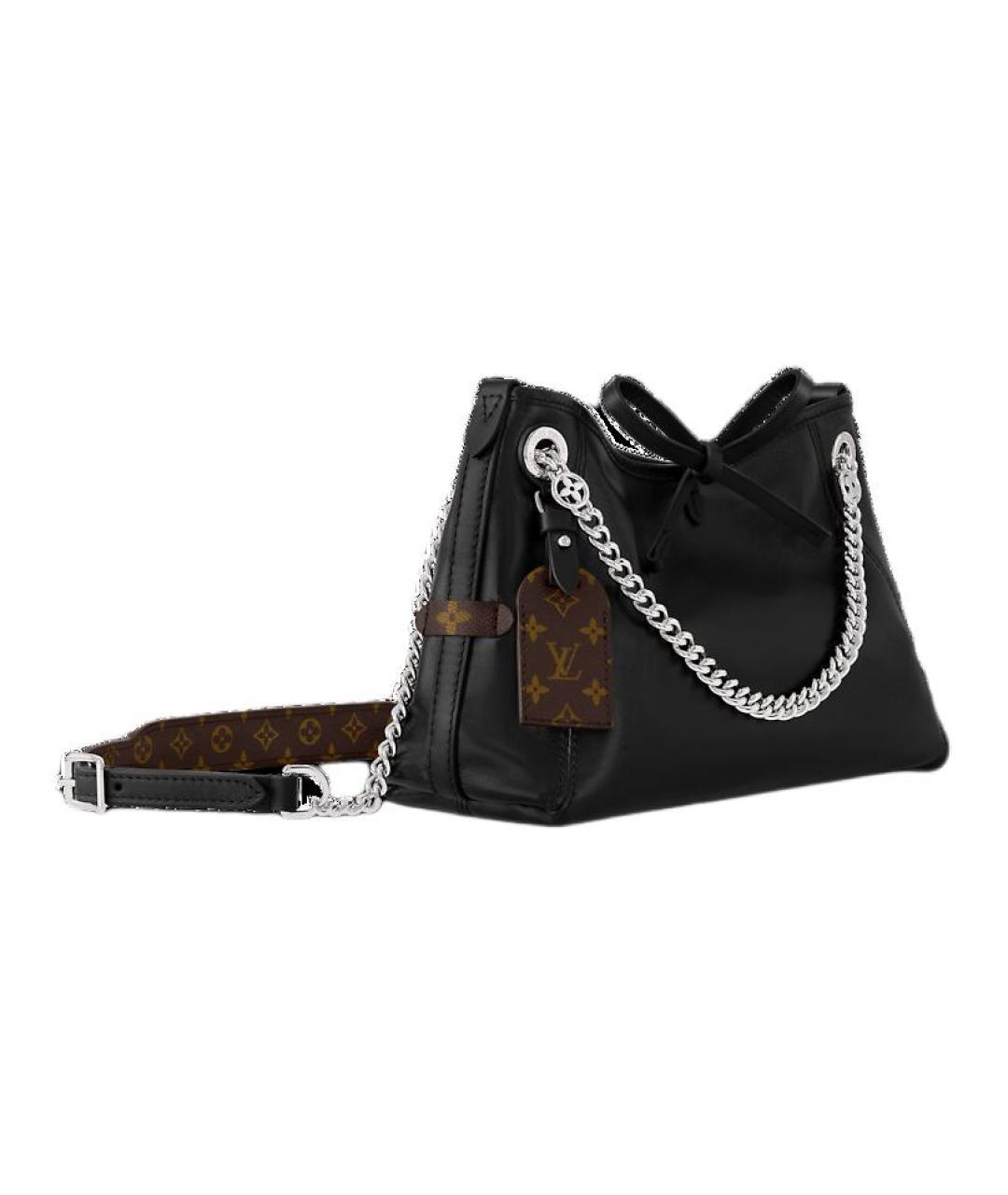 LOUIS VUITTON Черная кожаная сумка через плечо, фото 2