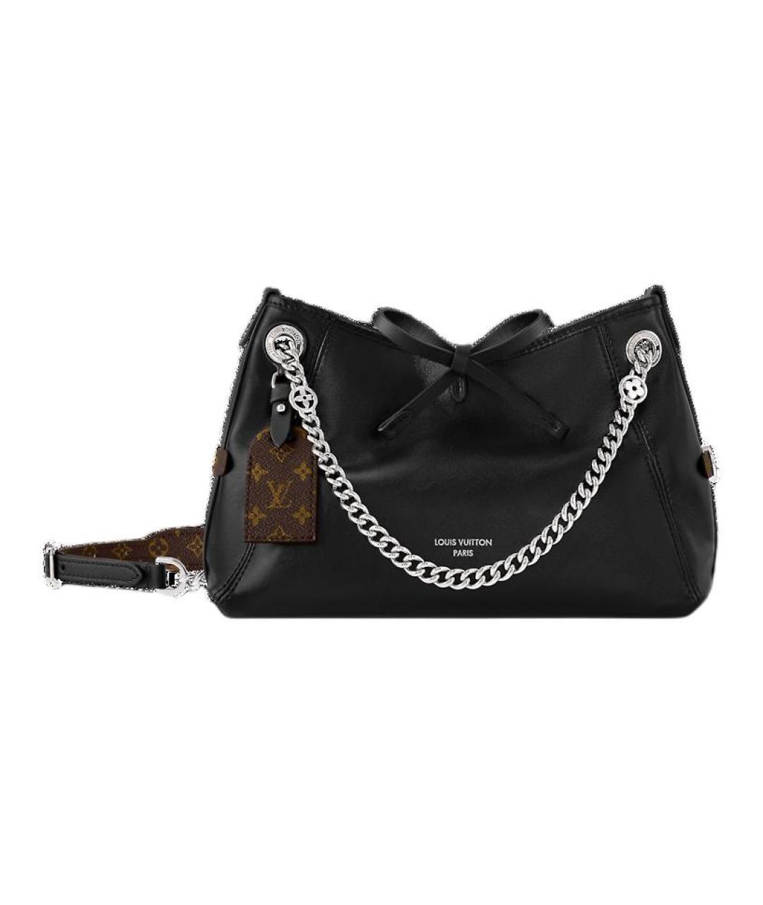 LOUIS VUITTON Черная кожаная сумка через плечо, фото 1