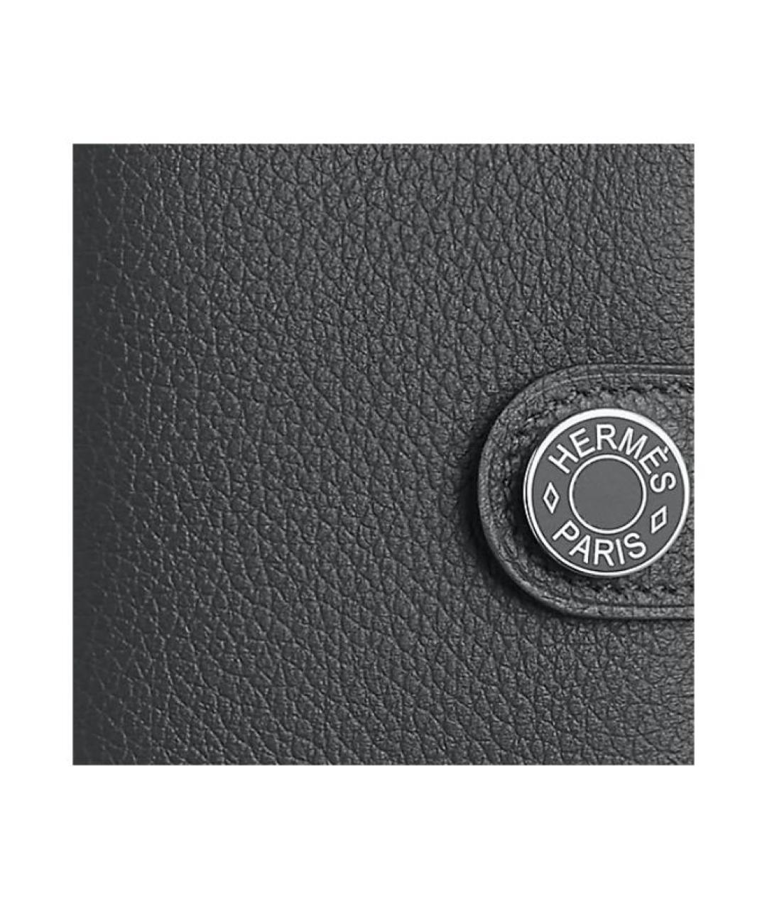 HERMES Серый кожаный кардхолдер, фото 3