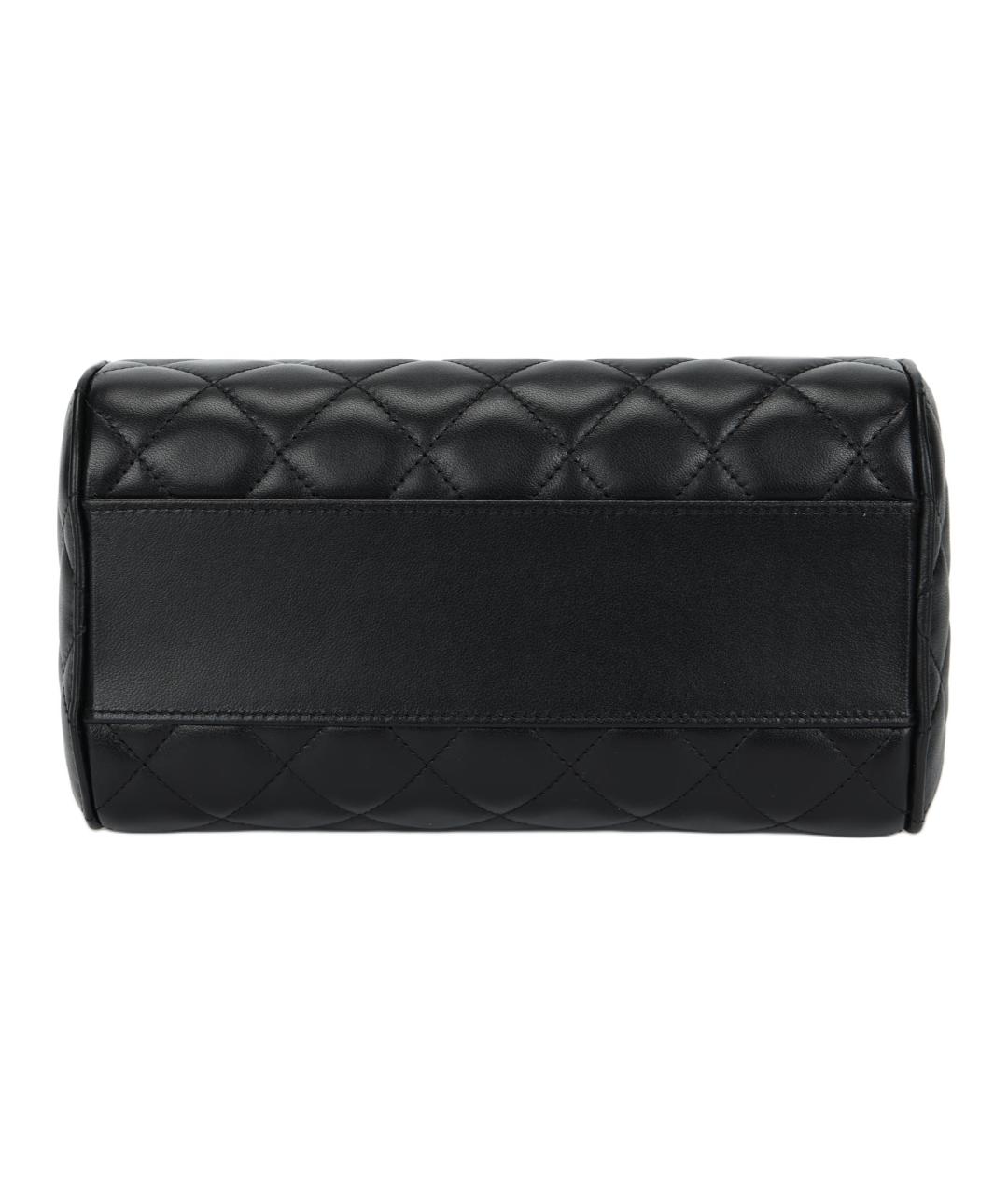 CHANEL Черная кожаная сумка с короткими ручками, фото 4