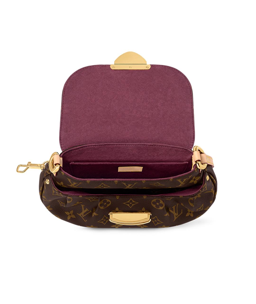 LOUIS VUITTON Коричневая кожаная сумка через плечо, фото 4