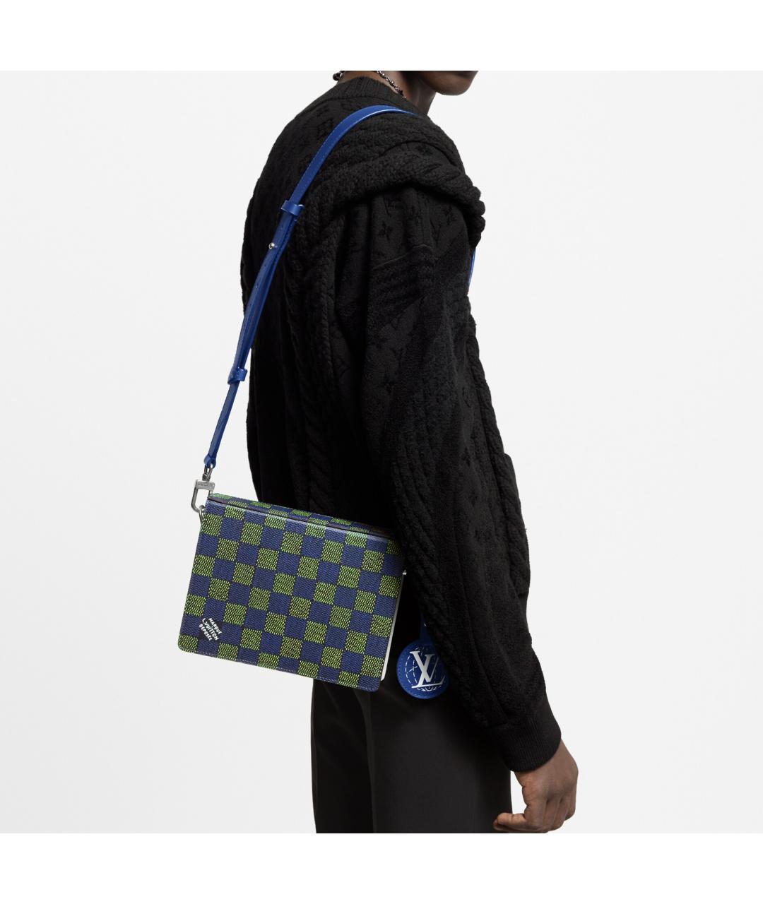 LOUIS VUITTON Синяя сумка через плечо, фото 5