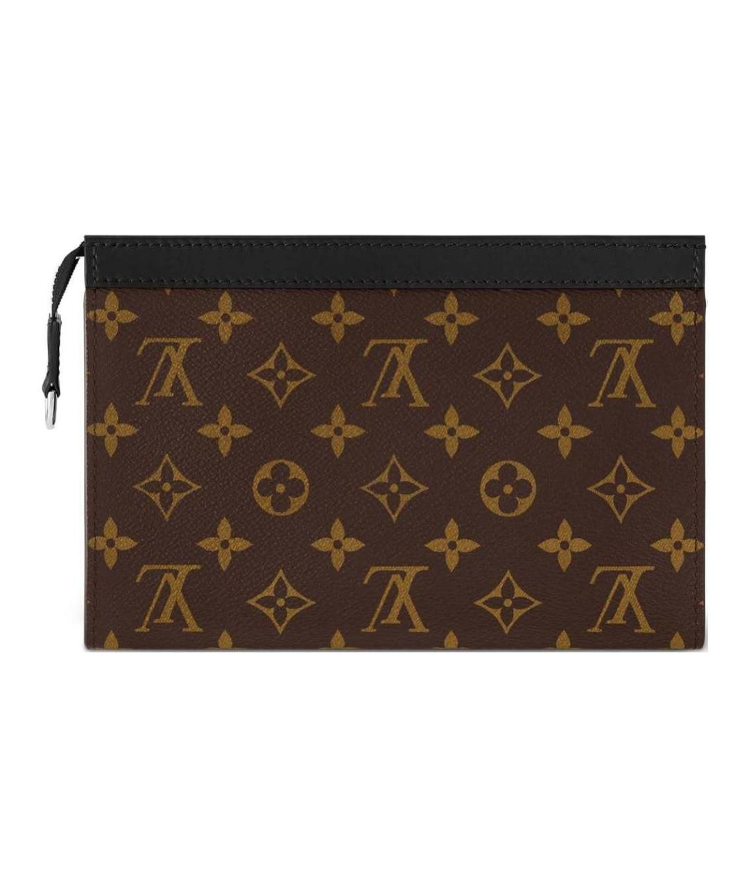 LOUIS VUITTON Коричневая кожаная сумка через плечо, фото 3