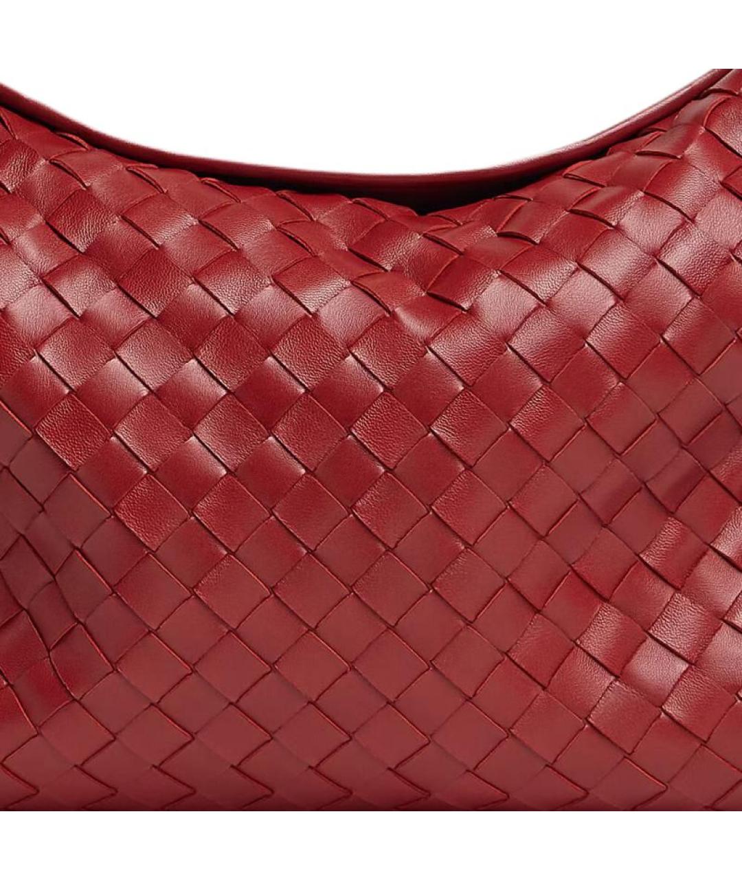 BOTTEGA VENETA Красная кожаная сумка через плечо, фото 5