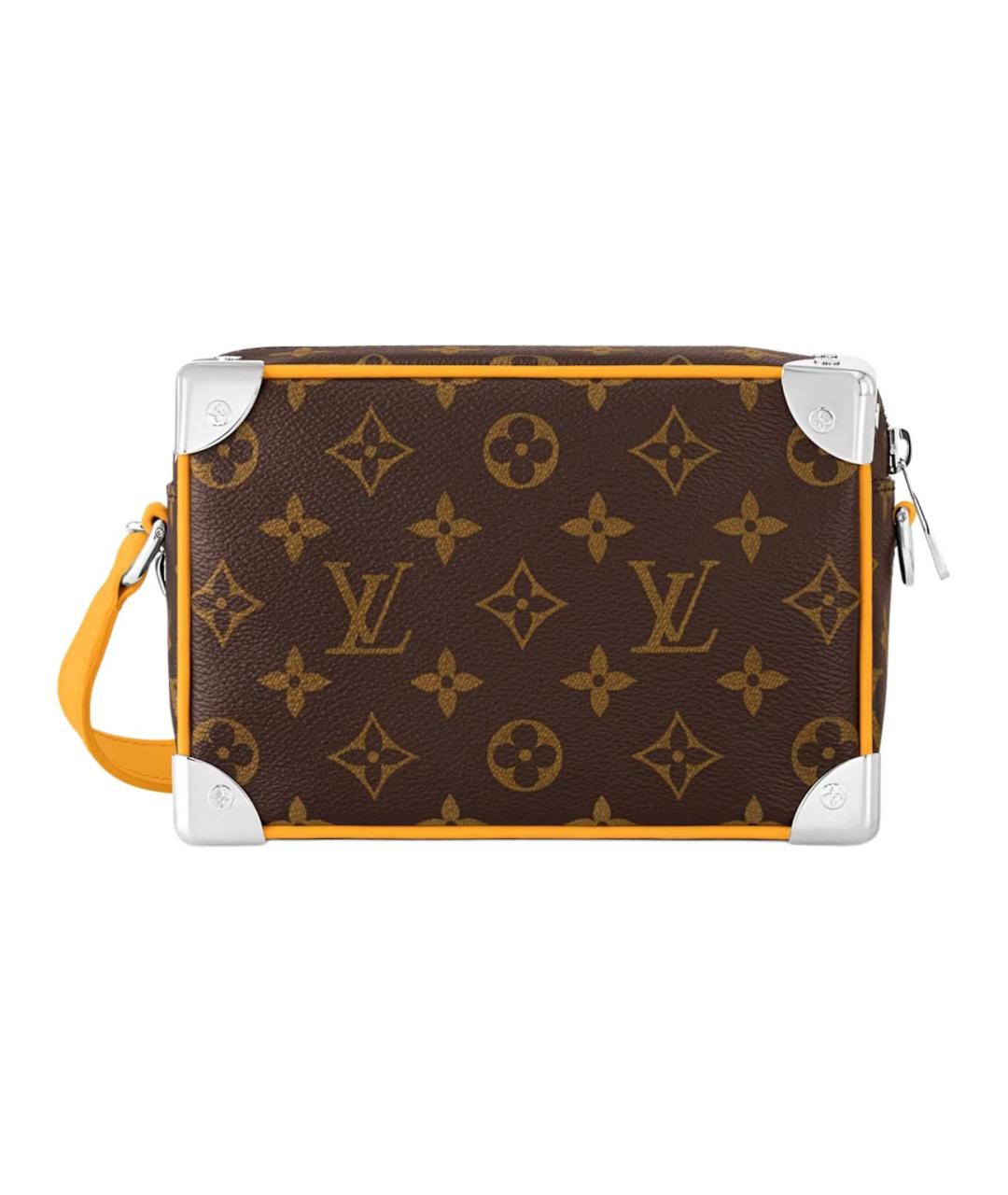 LOUIS VUITTON Коричневая кожаная сумка через плечо, фото 3