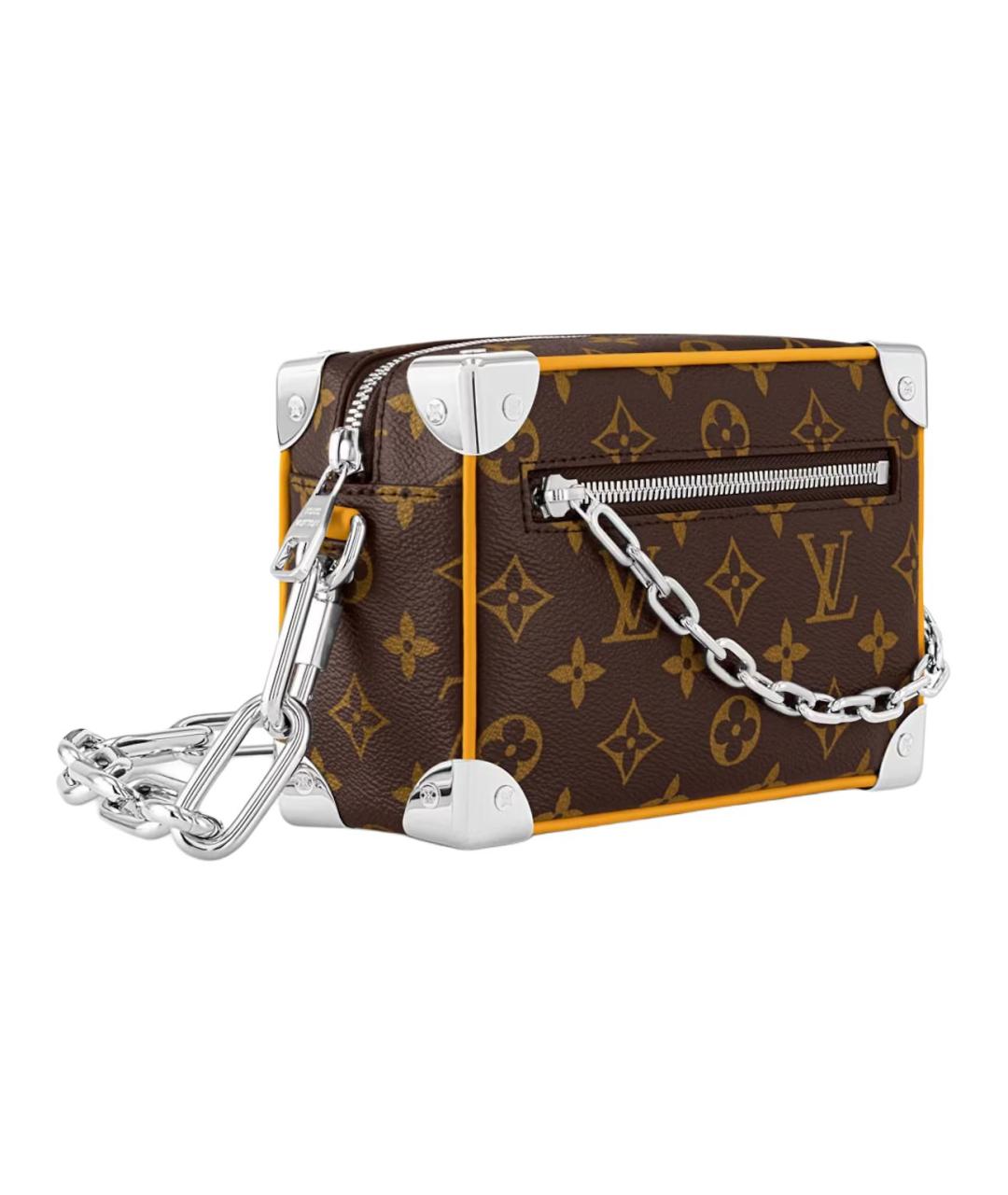 LOUIS VUITTON Коричневая кожаная сумка через плечо, фото 2