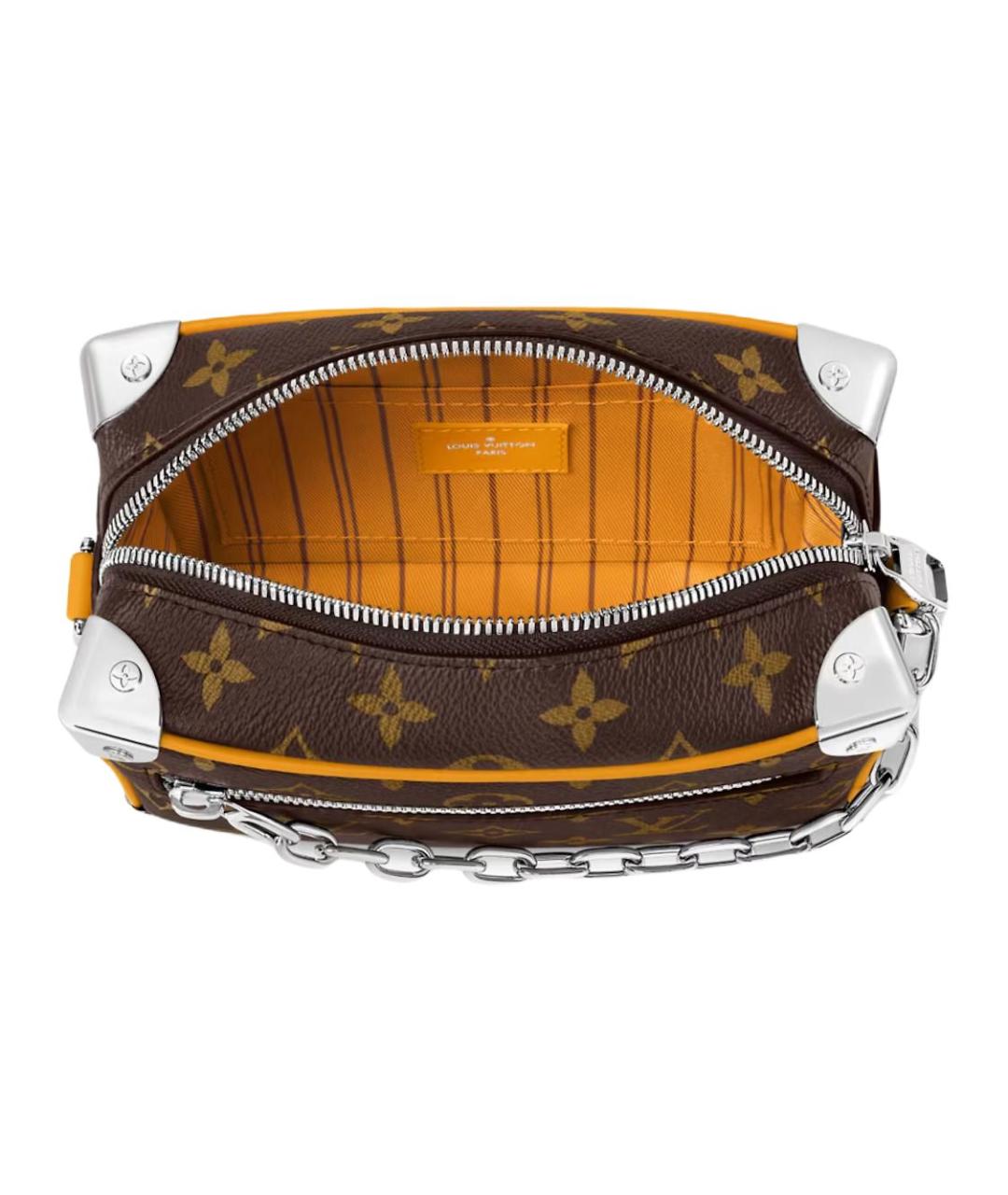 LOUIS VUITTON Коричневая кожаная сумка через плечо, фото 4