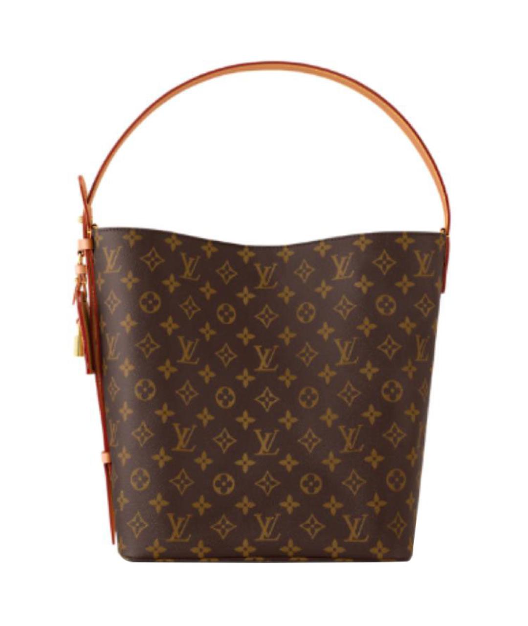 LOUIS VUITTON Коричневая кожаная сумка через плечо, фото 1