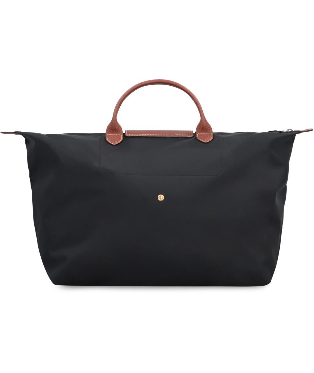 LONGCHAMP Черная кожаная сумка с короткими ручками, фото 3