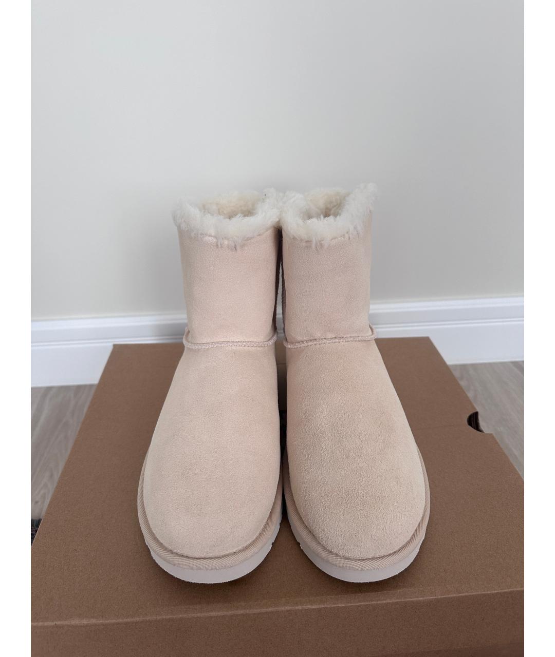 UGG Бежевые замшевые ботинки, фото 3