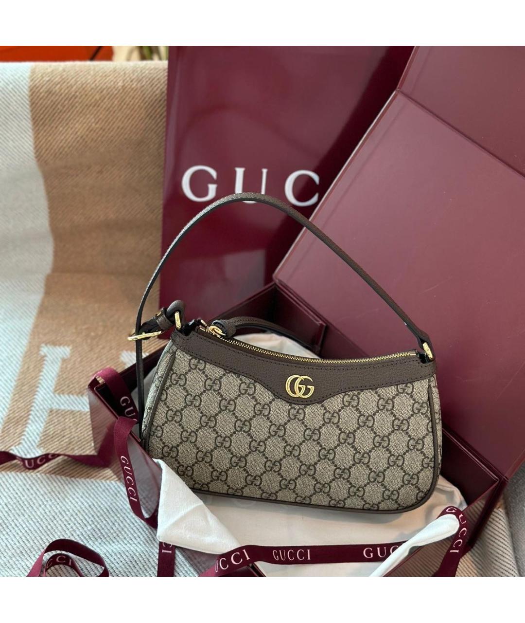 GUCCI Коричневая сумка с короткими ручками, фото 6