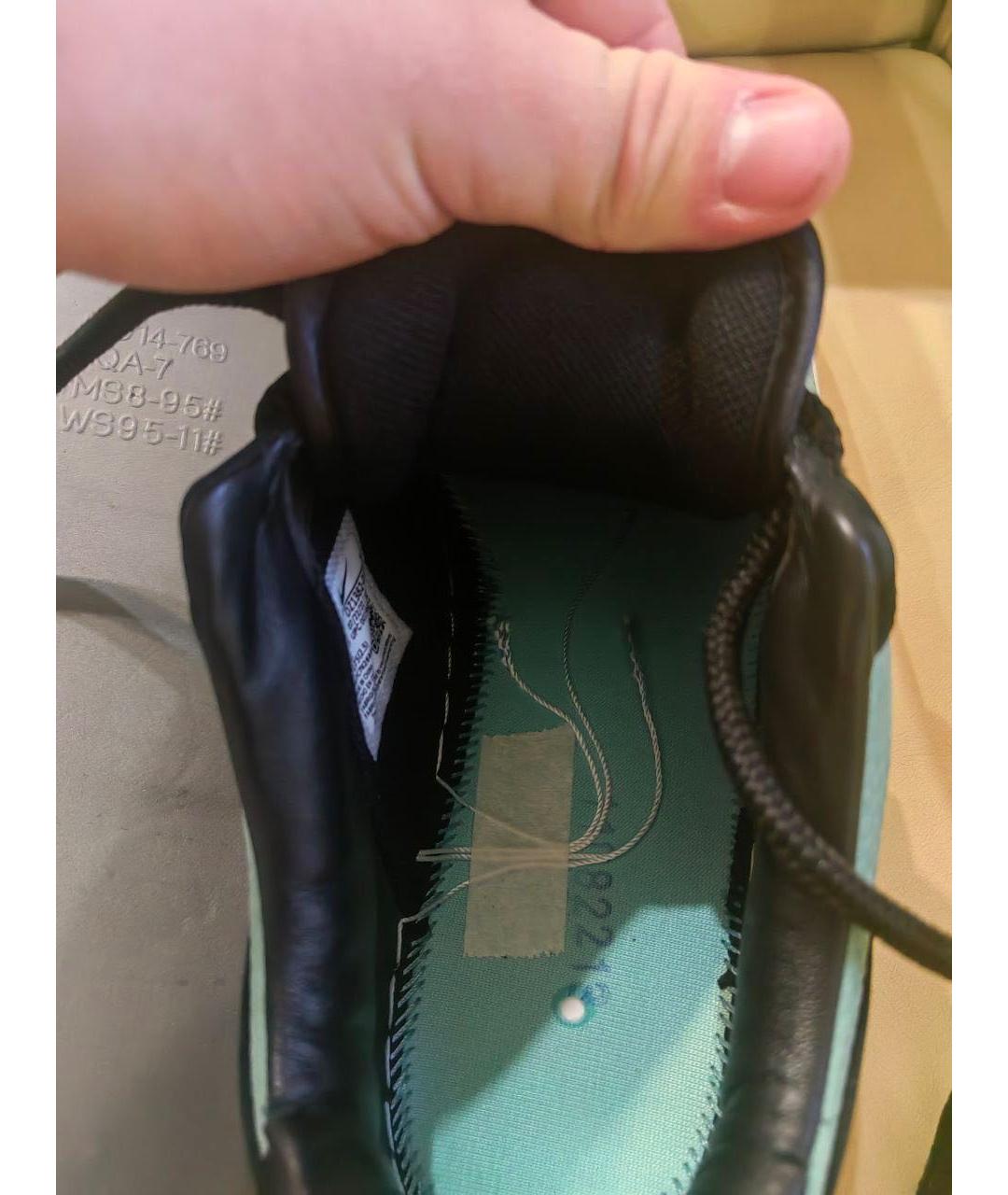 NIKE Бирюзовые кожаные низкие кроссовки / кеды, фото 7