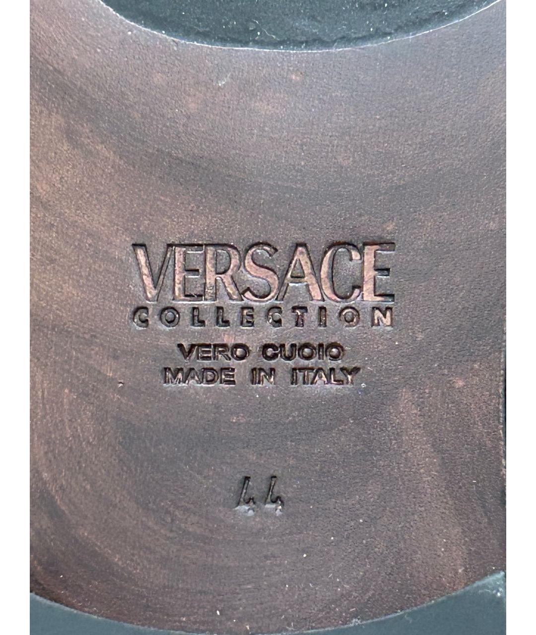 VERSACE COLLECTION Коричневые кожаные туфли, фото 5