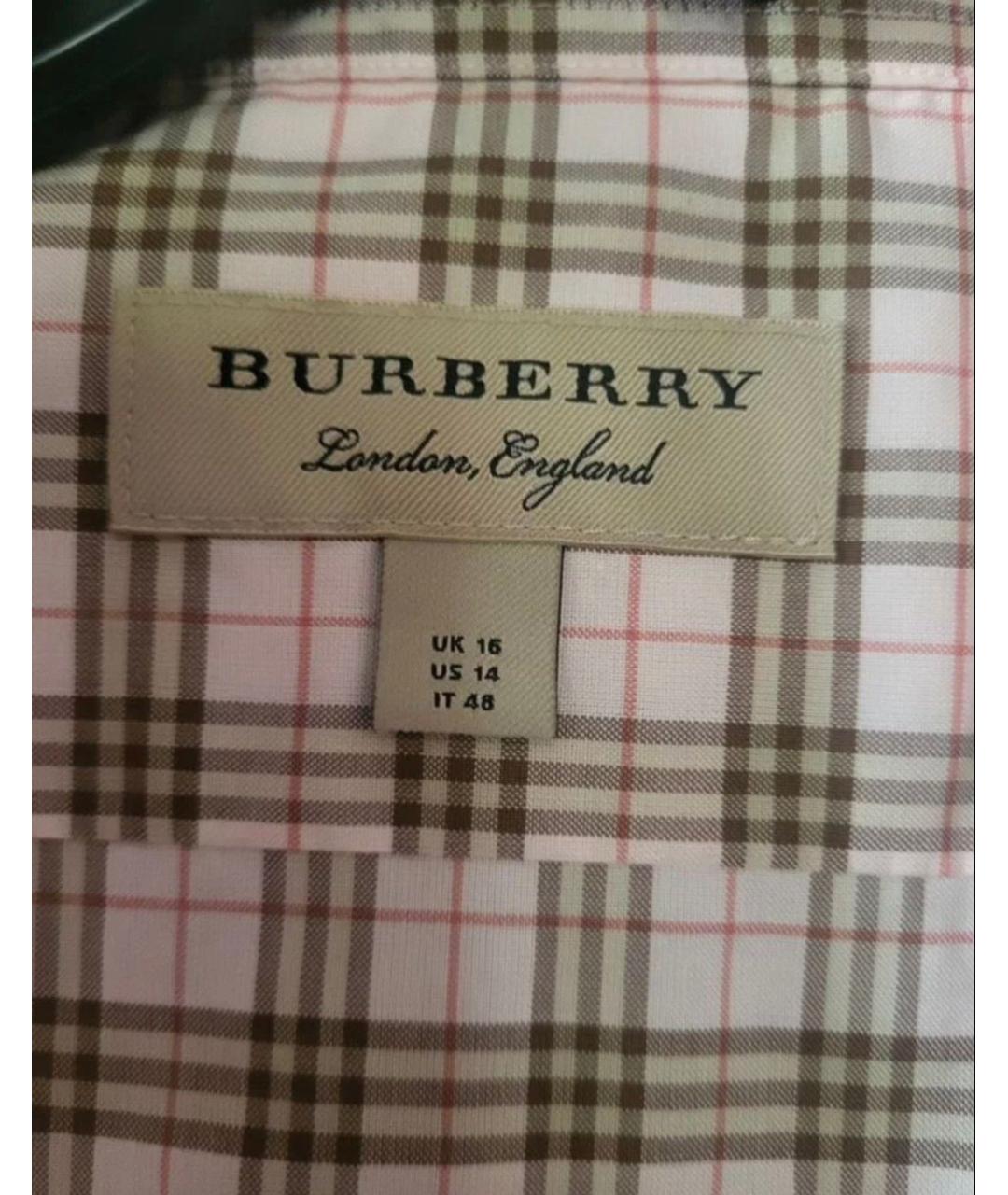 BURBERRY Розовая хлопковая рубашка, фото 6