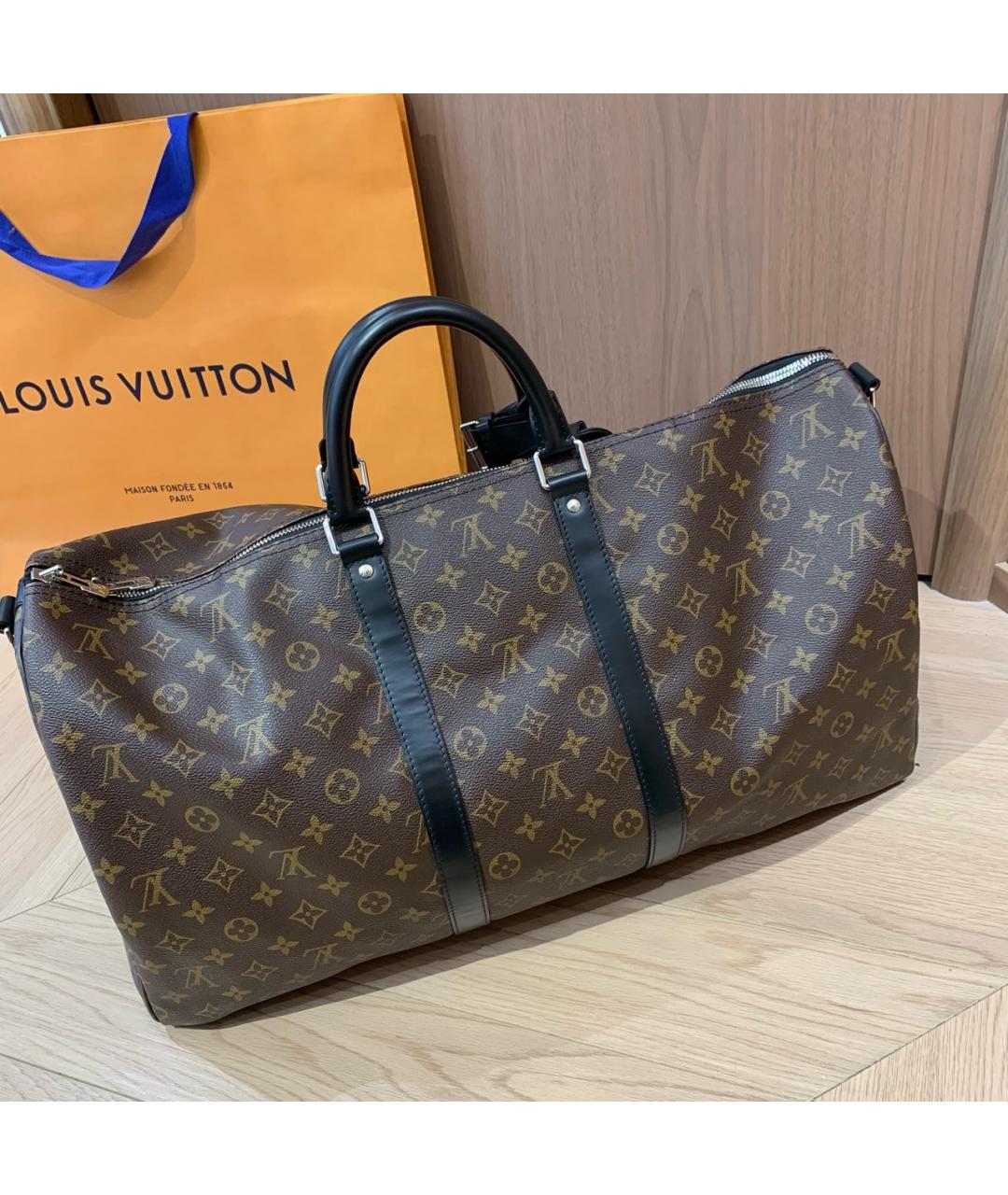 LOUIS VUITTON Коричневая дорожная/спортивная сумка из искусственной кожи, фото 2