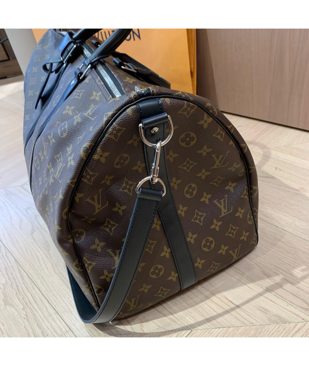 LOUIS VUITTON Коричневая дорожная/спортивная сумка из искусственной кожи, фото 3