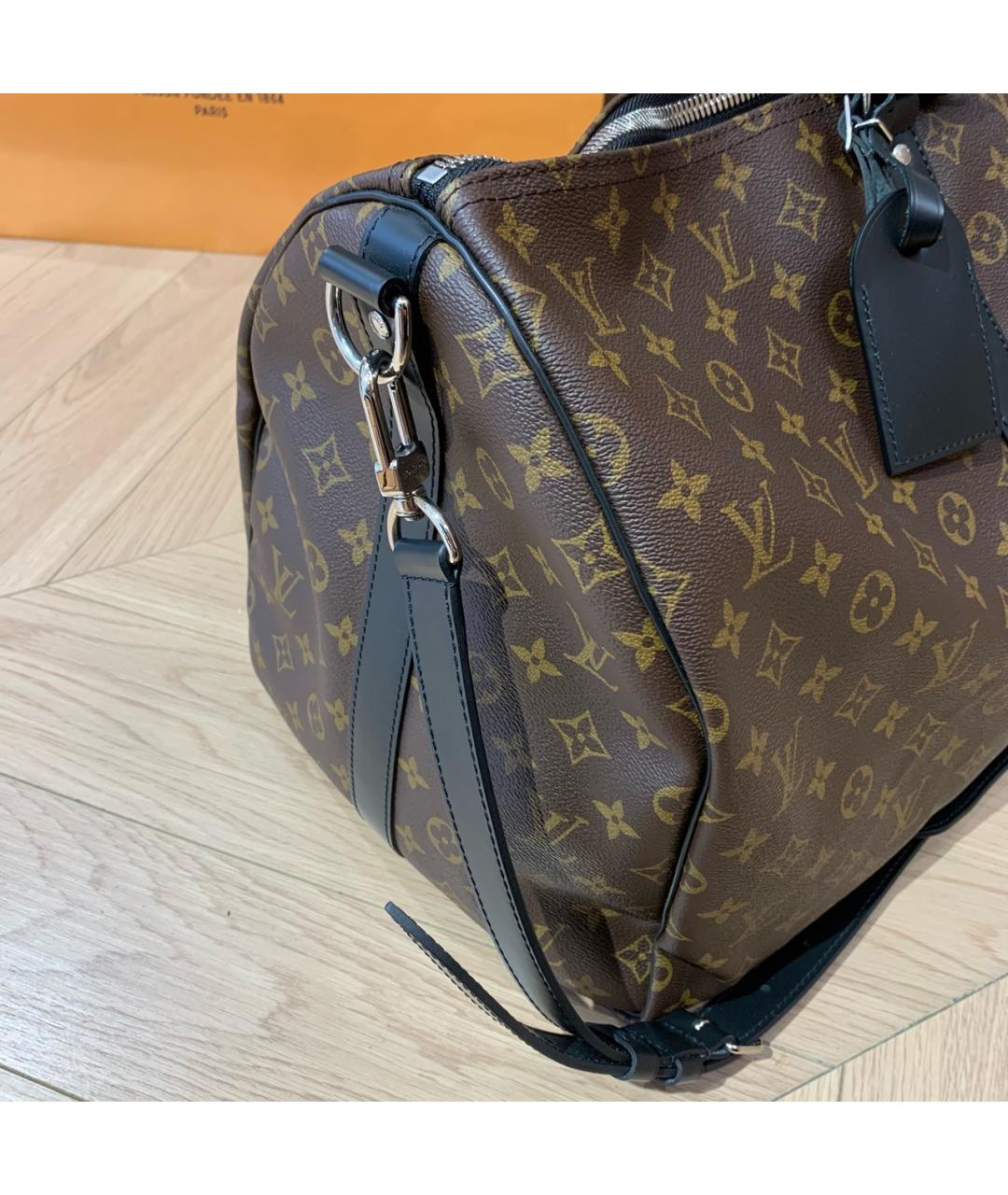 LOUIS VUITTON Коричневая дорожная/спортивная сумка из искусственной кожи, фото 4