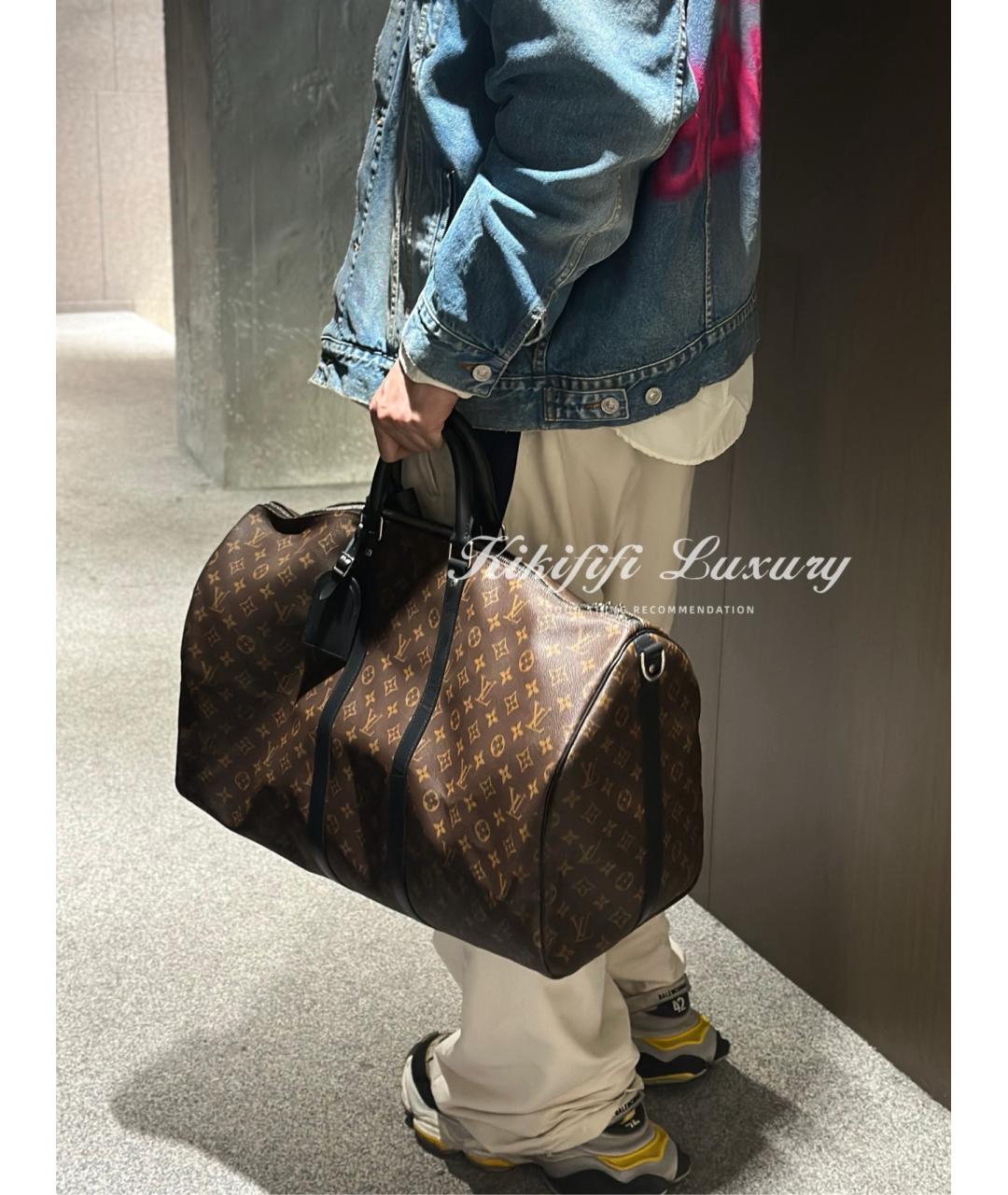 LOUIS VUITTON Коричневая дорожная/спортивная сумка из искусственной кожи, фото 8