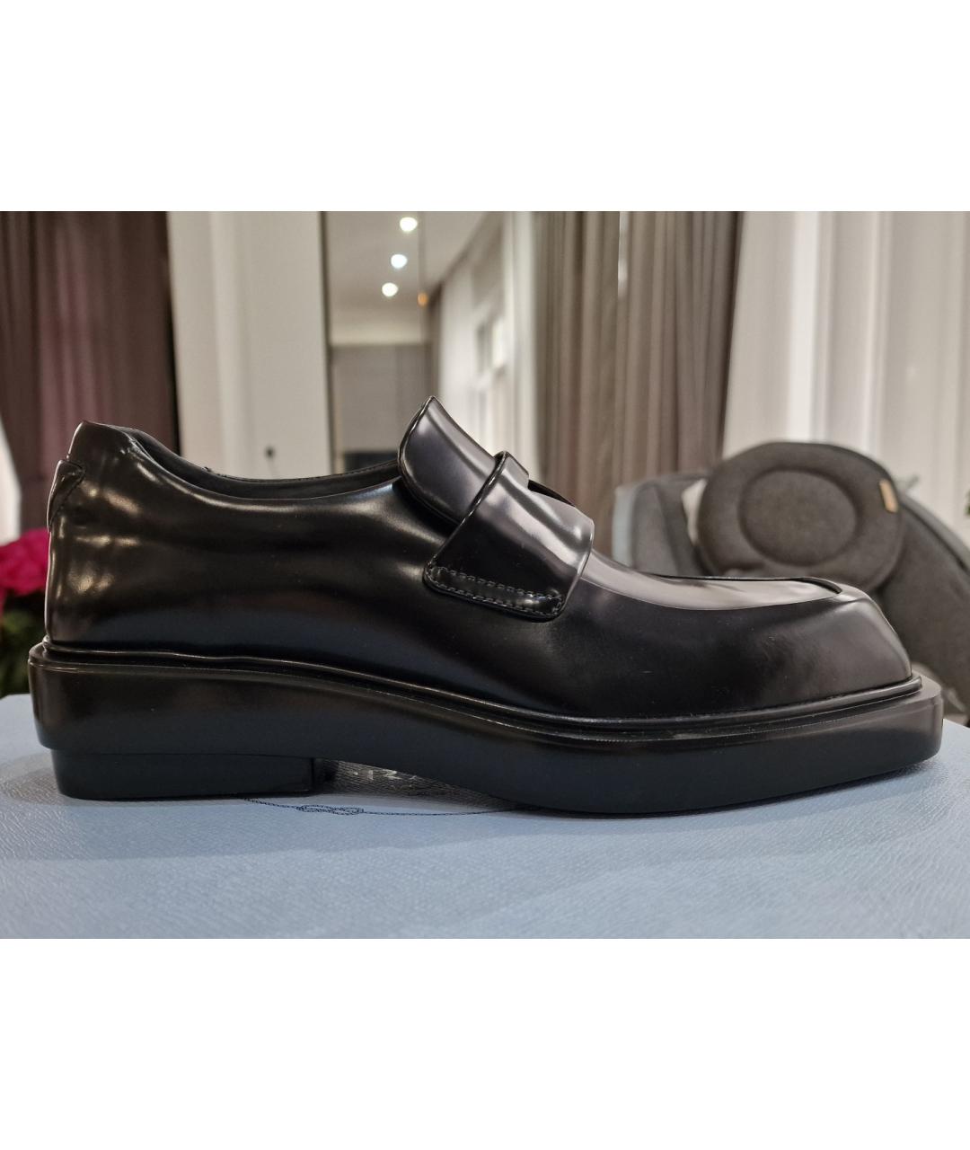 PRADA Черные кожаные лоферы, фото 8