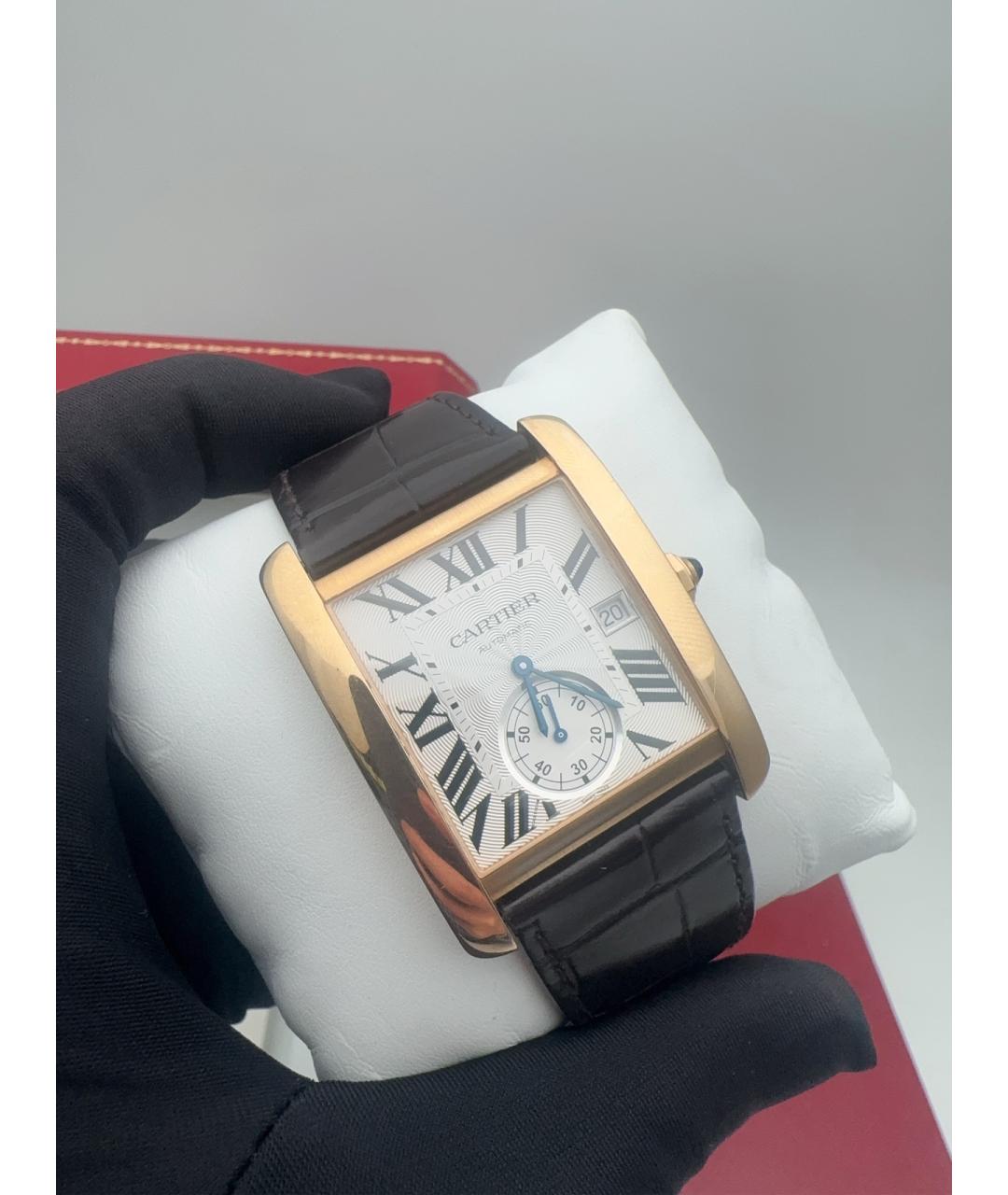 CARTIER Белые часы из розового золота, фото 3