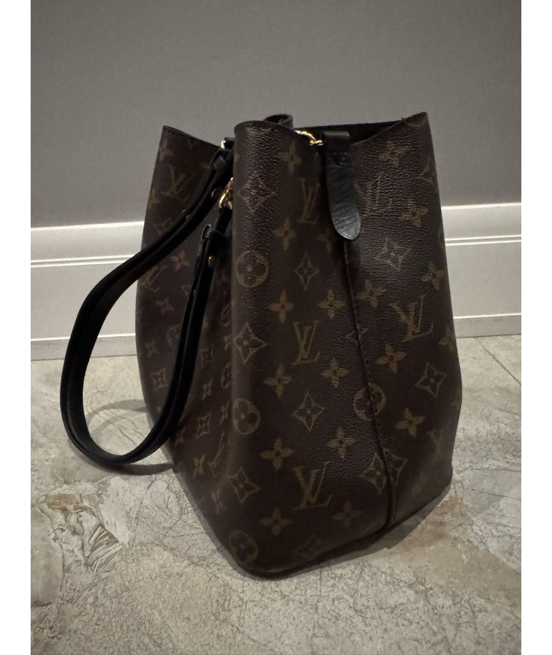 LOUIS VUITTON Коричневая кожаная сумка через плечо, фото 2