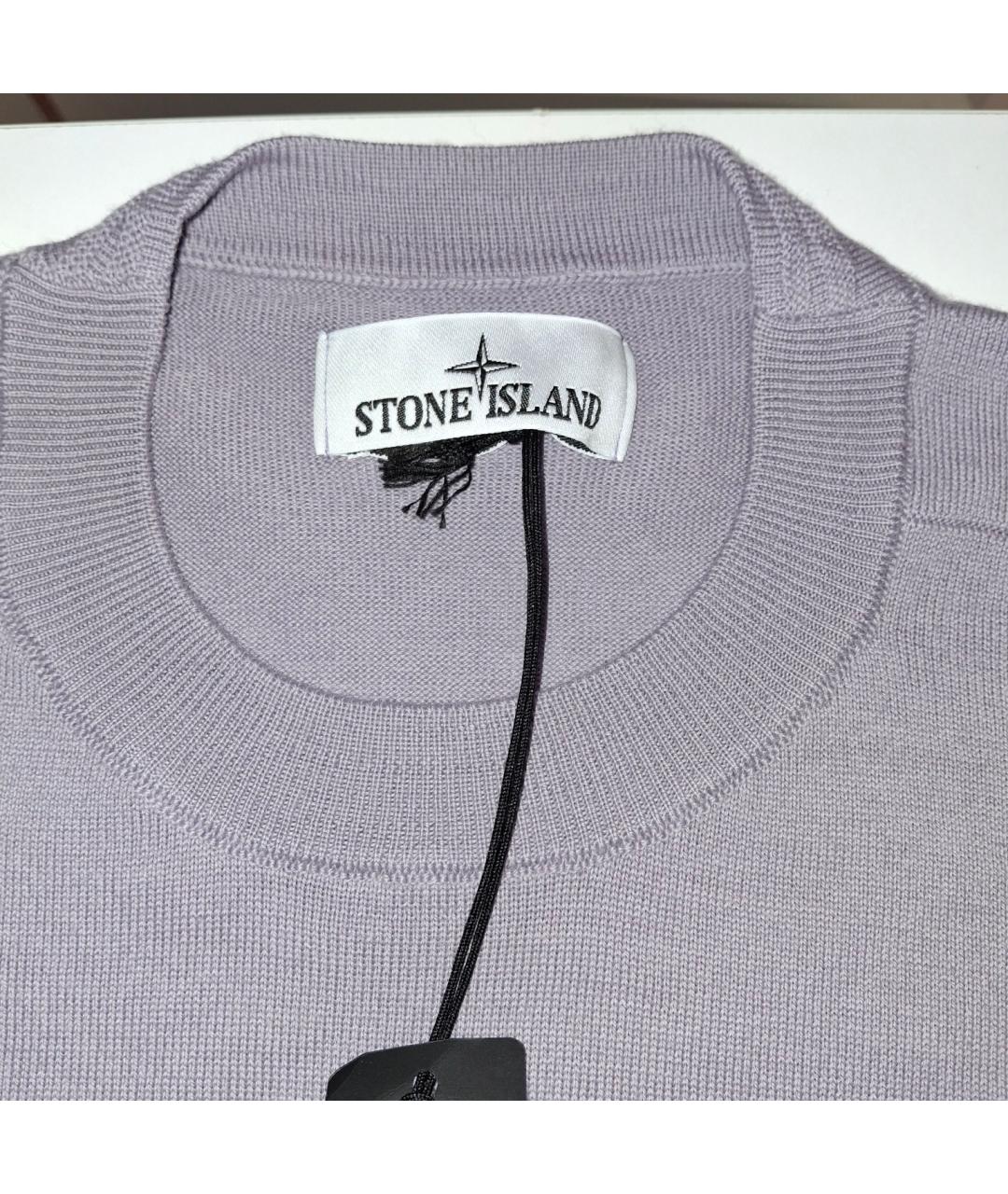 STONE ISLAND Серый шерстяной джемпер / свитер, фото 4