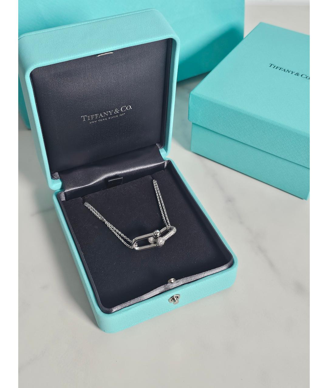 TIFFANY&CO Серебряное колье из белого золота, фото 5