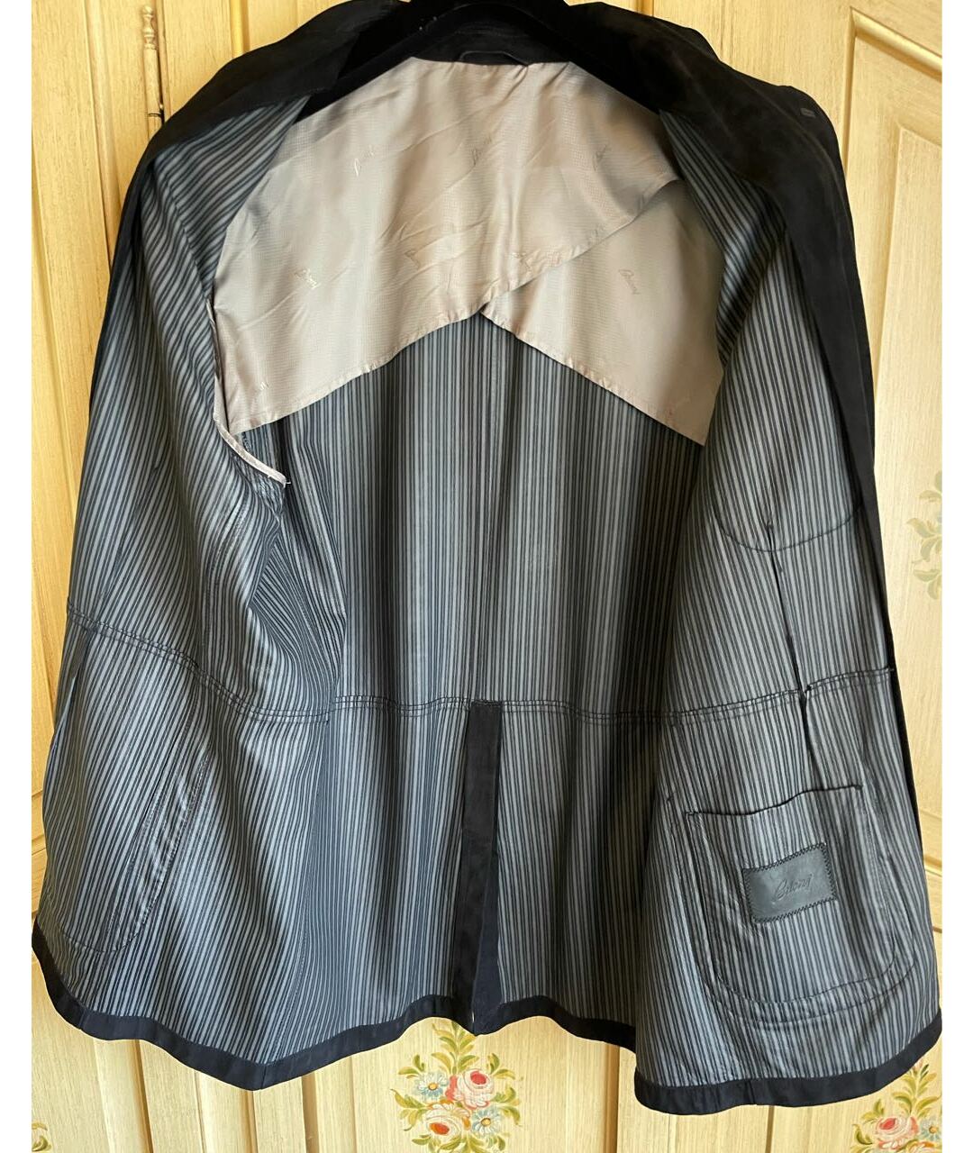 BRIONI Темно-синий замшевый пиджак, фото 3