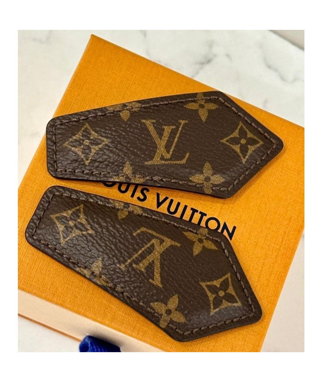 LOUIS VUITTON Коричневая заколка, фото 4