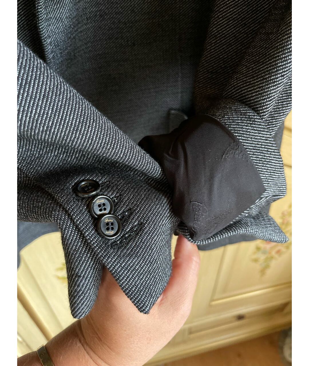 BRIONI Серый шерстяной пиджак, фото 6